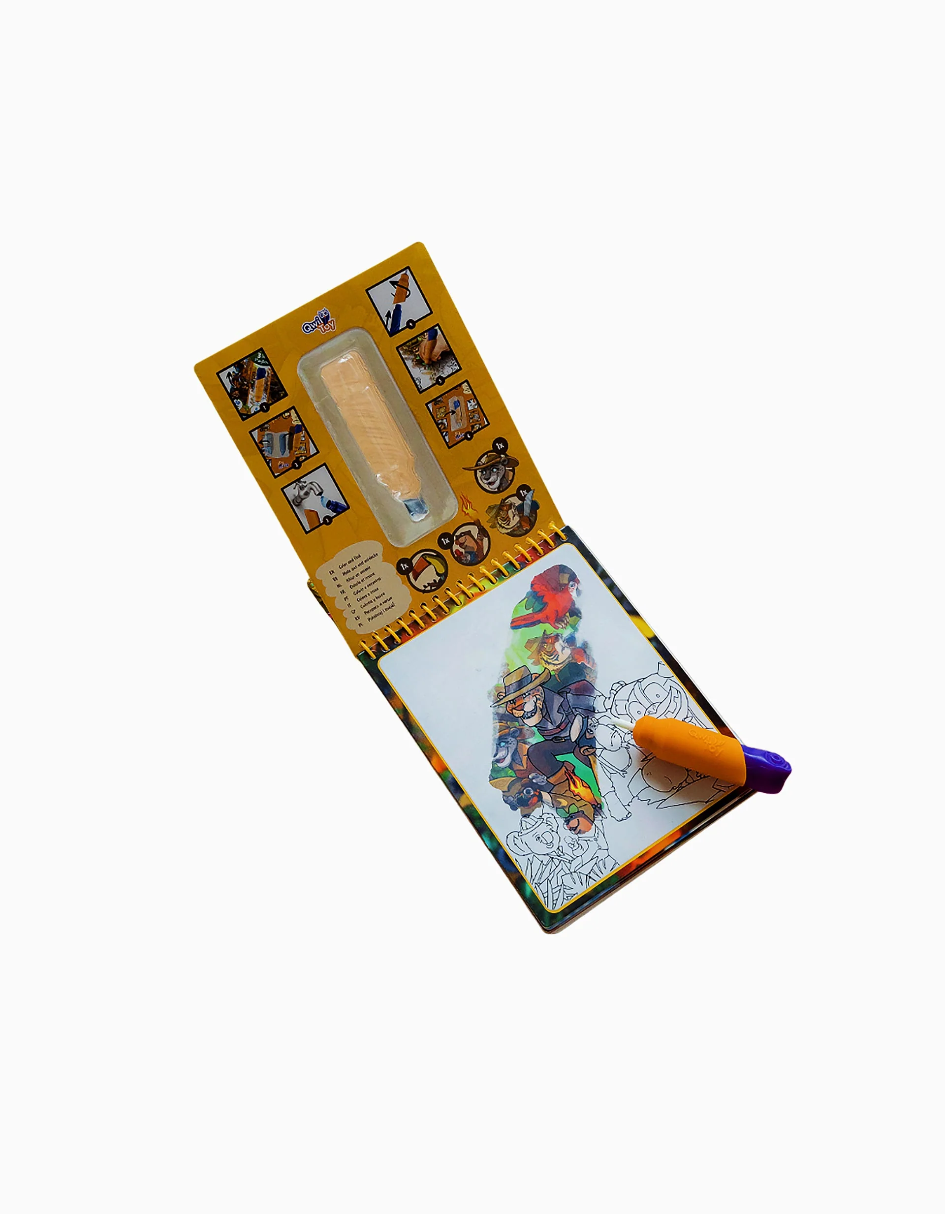 3-in-1 Magic Book with Pen and Stickers Qwitoy Time Travel 3Y+