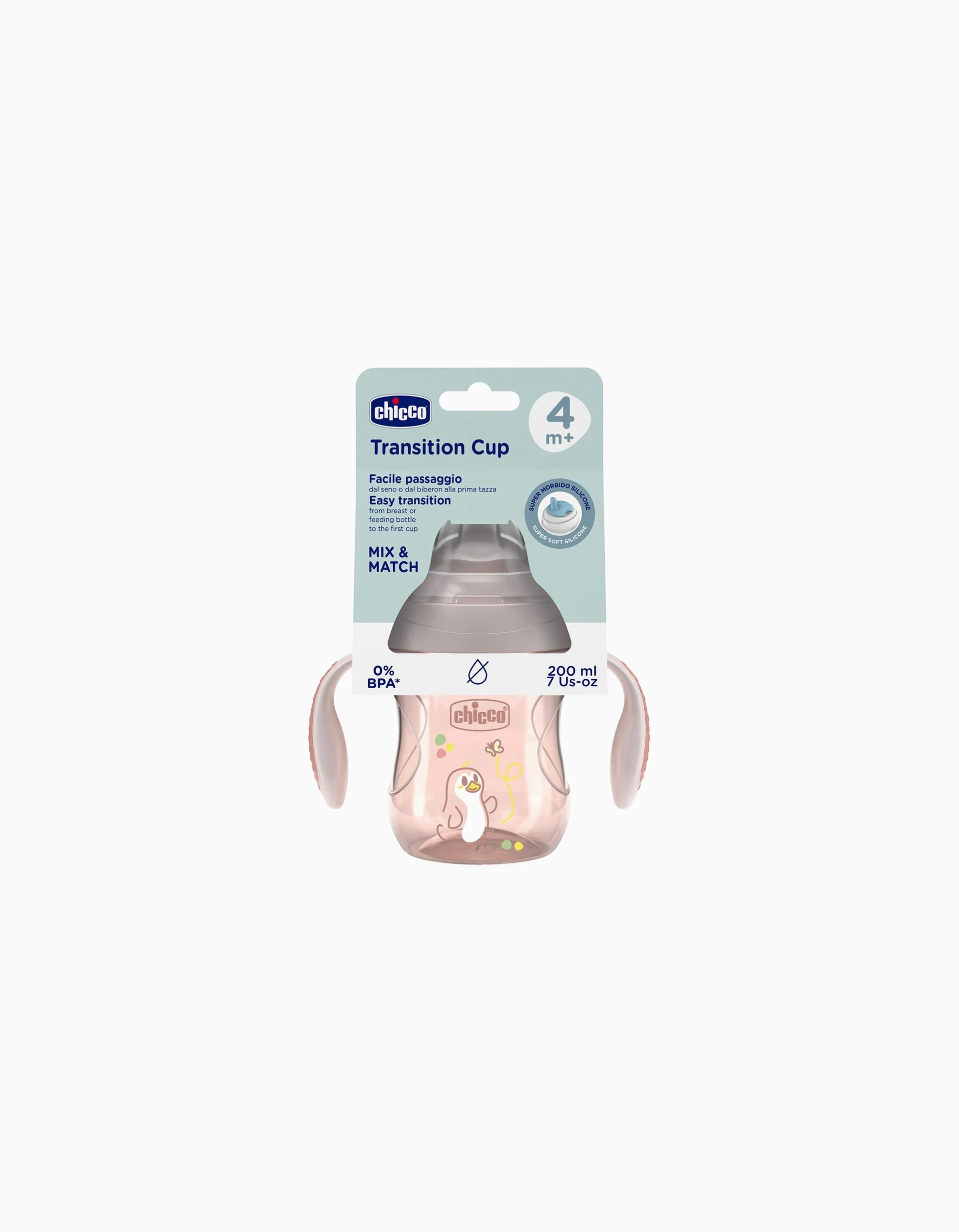 Chicco Learning Cup with Handles 4M+, Pink
