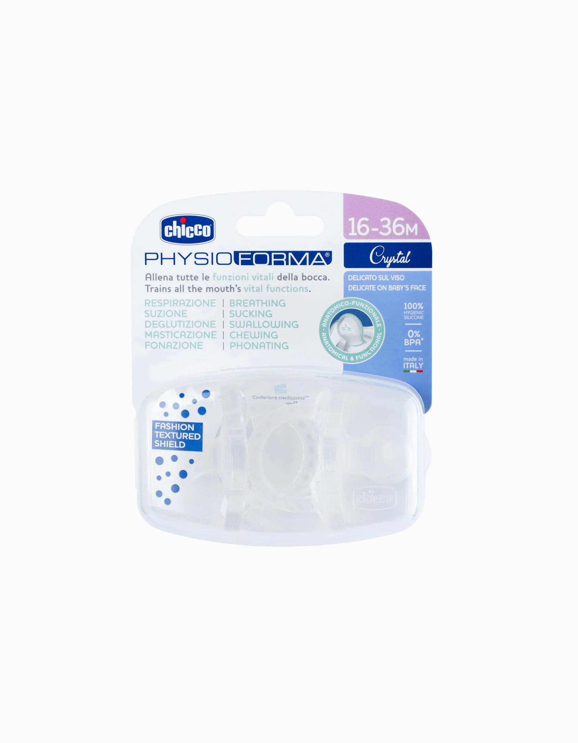 2 Chicco Physio Soft Soothers 16-36M, Neutral