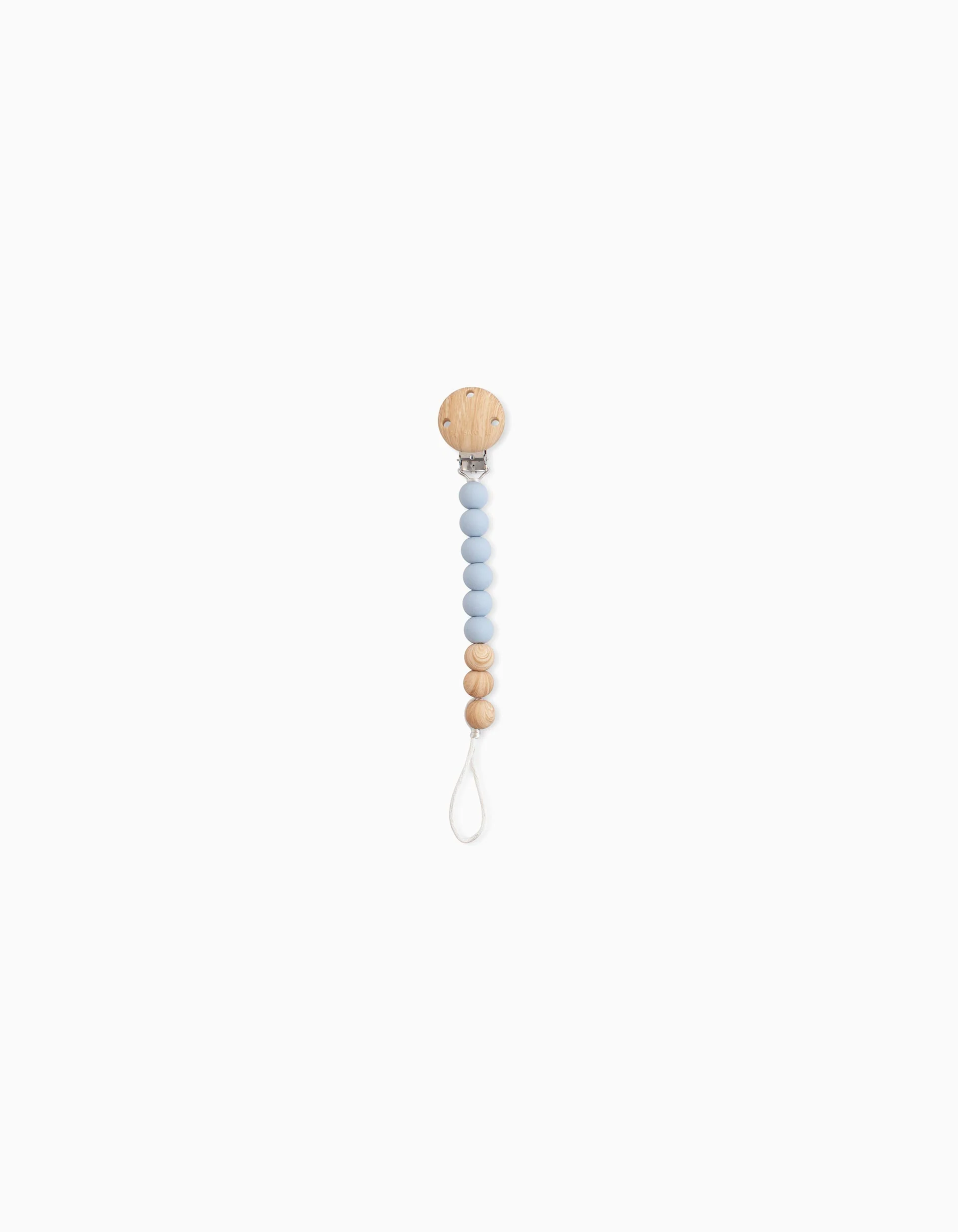 Saro Woody Silicone Pacifier Chain, Blue