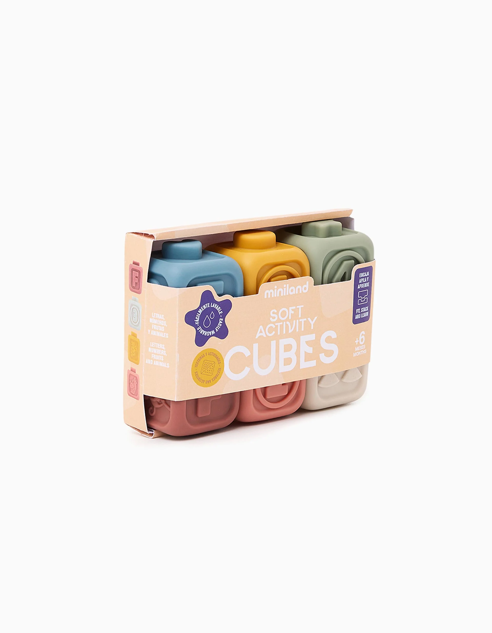 Soft Activity Cubes by Miniland 6M+