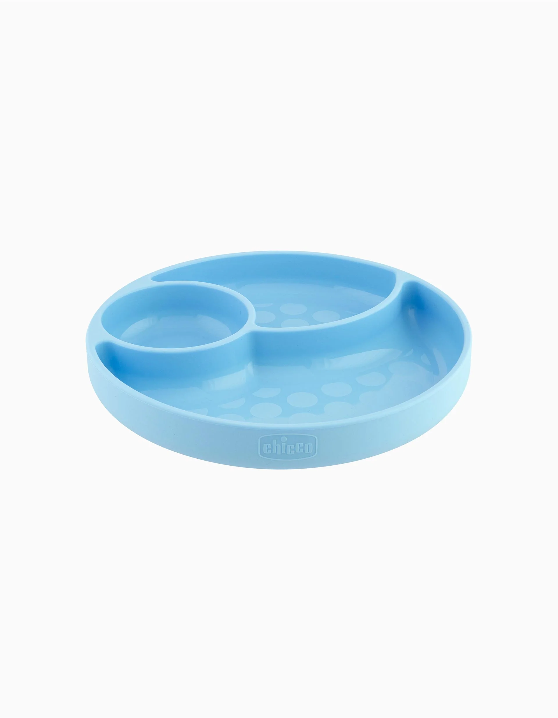 Silicone Plate with Sections, Eat Easy by Chicco, Blue