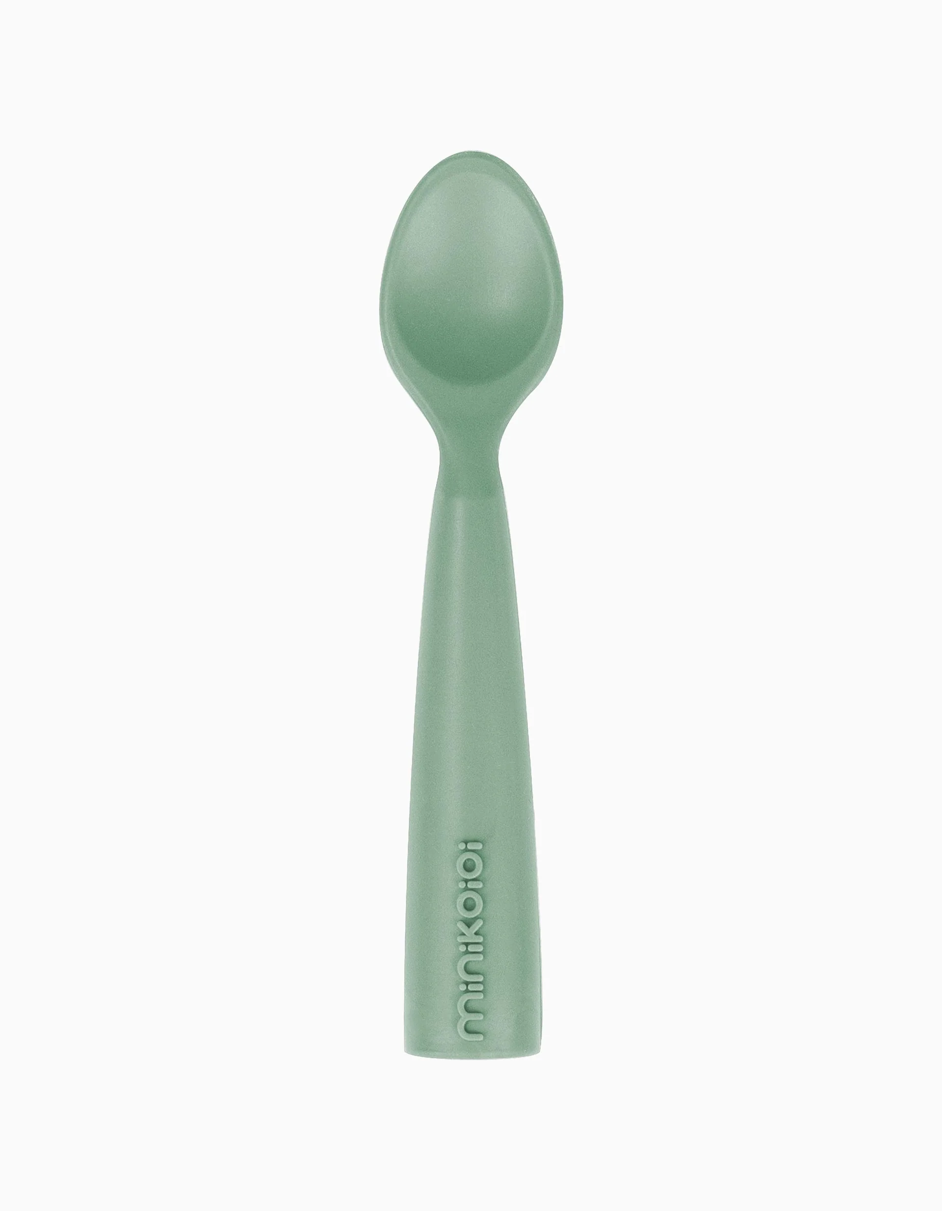 Silicone Spoon Minikoioi Spoon Woody Green 6M+
