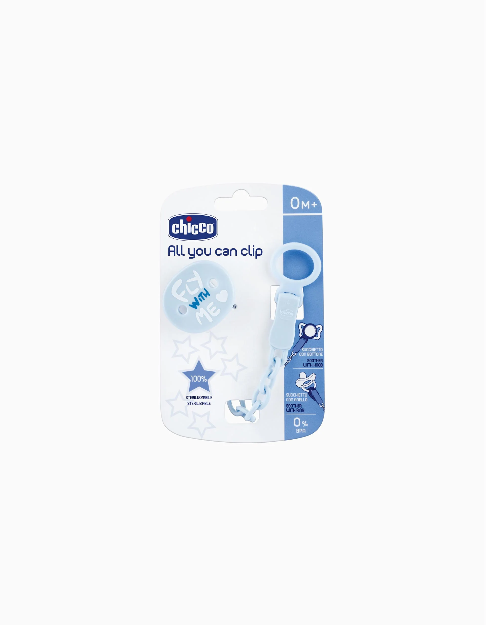 Chicco Pacifier Holder, Blue