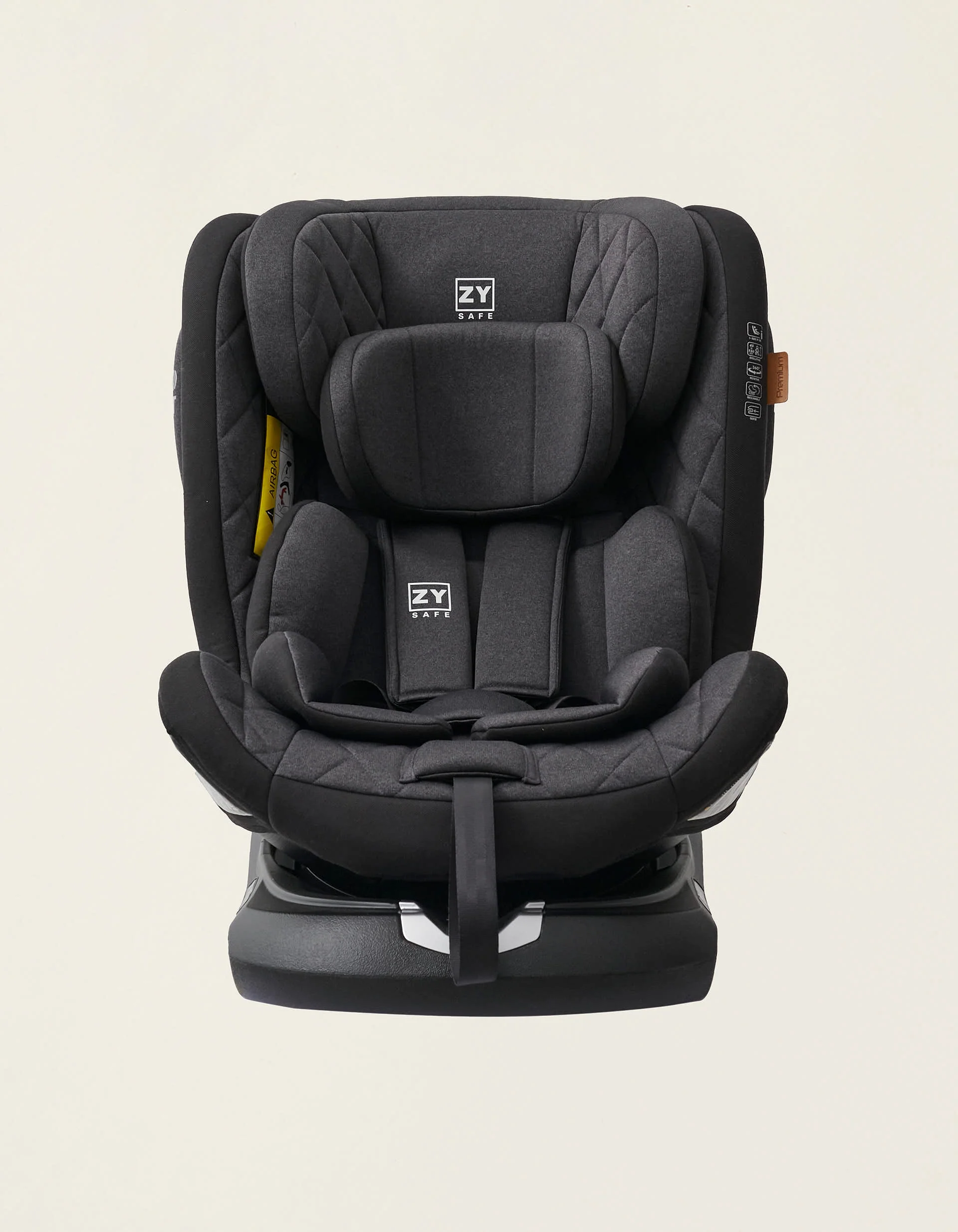 Car Seat I-Size Zy Safe Premium With Isofix (76-150), Black/Grey