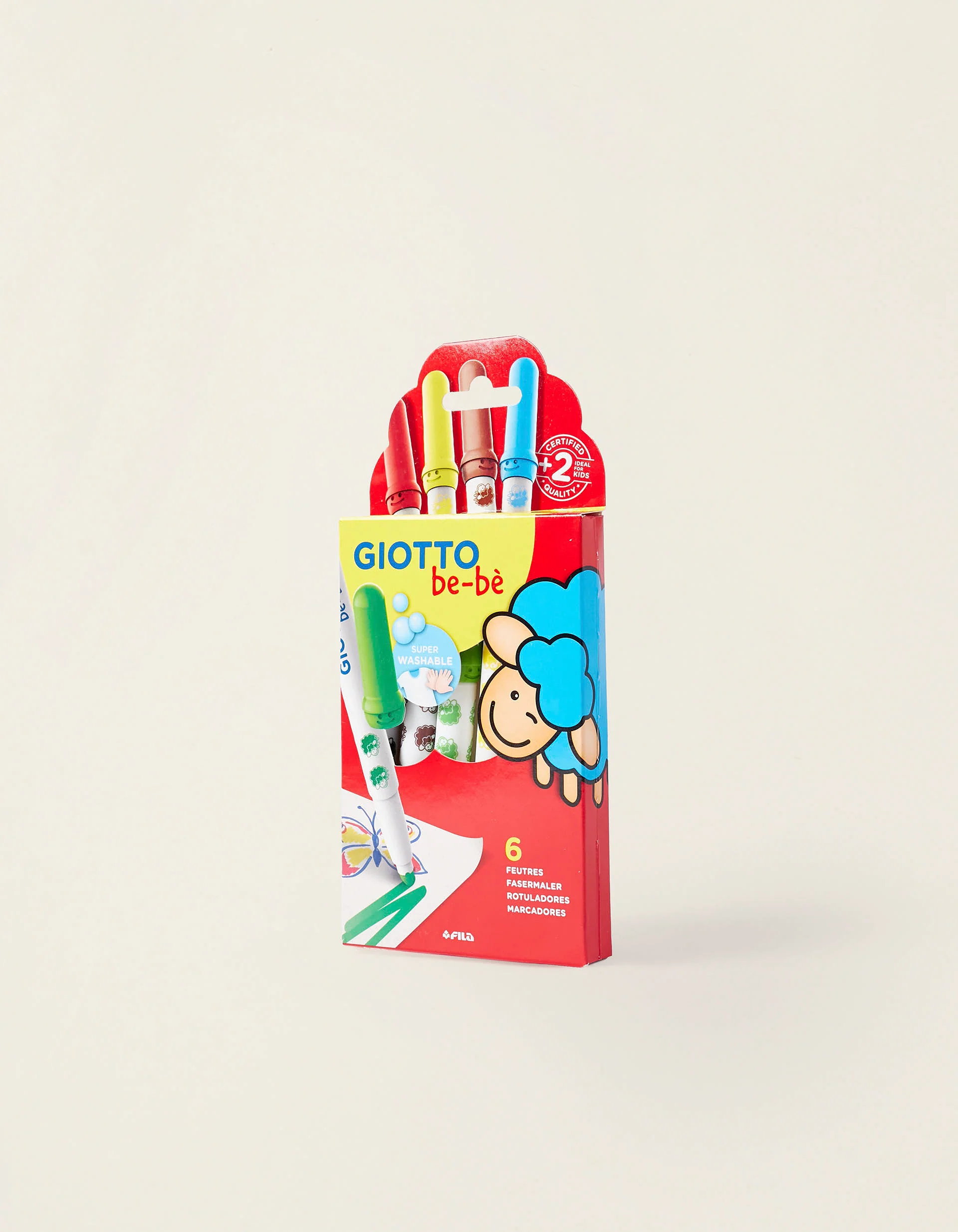 Pack Of 6 Giotto Be-Bè Markers 6Pcs 2A+