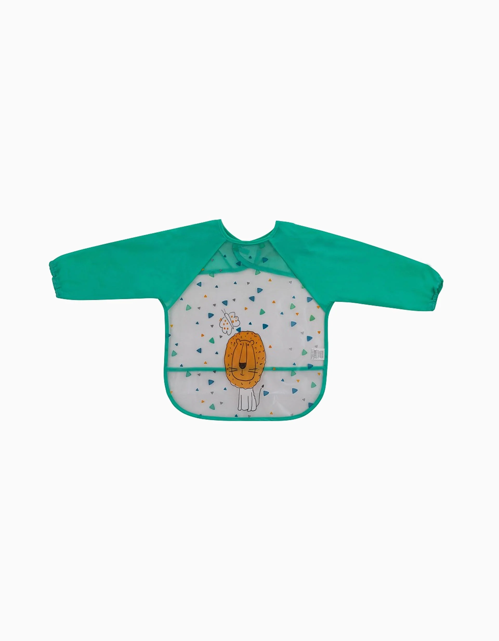 Waterproof Bib with Sleeves 'Lion' Interbaby, Green