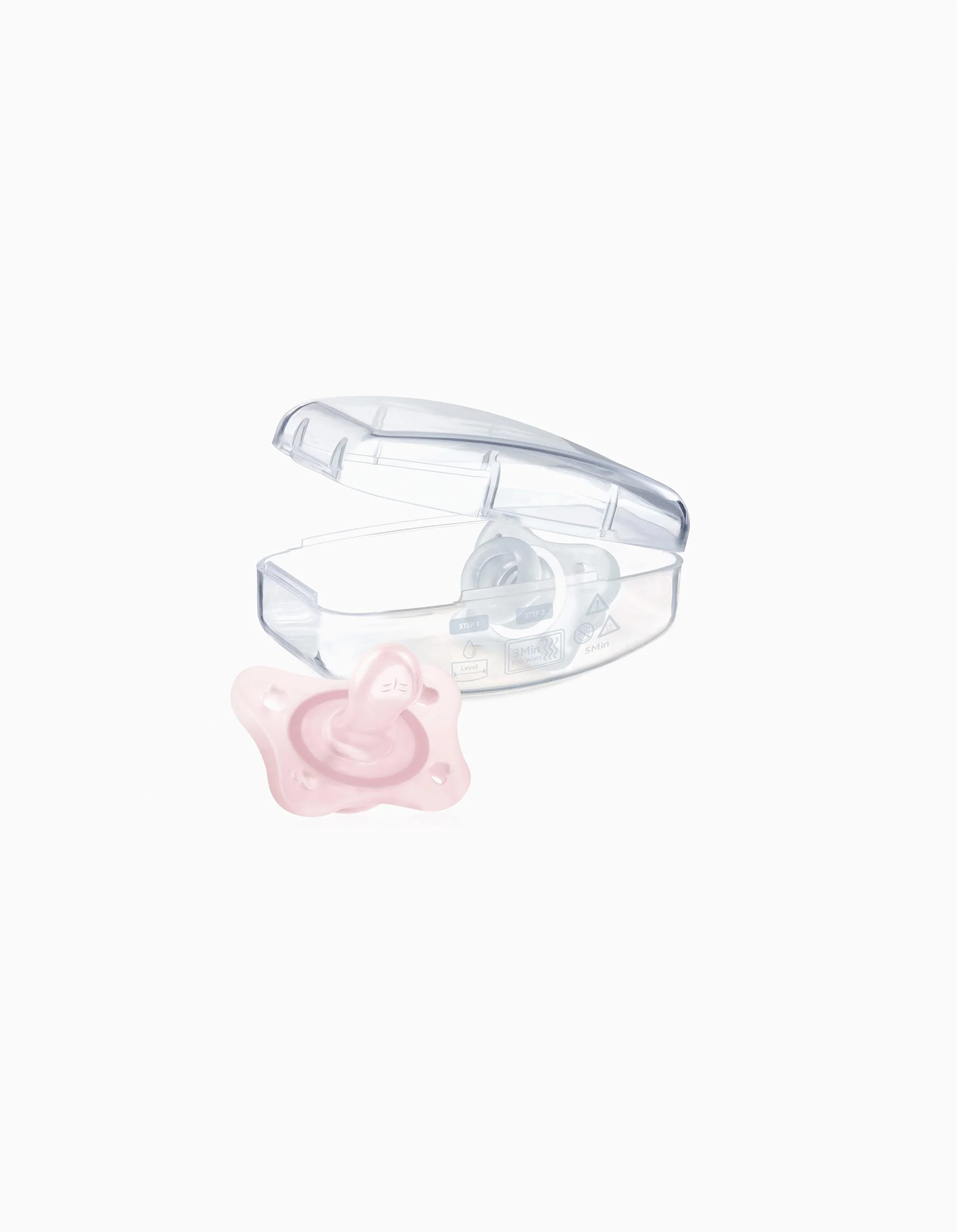 2 Chicco Mini Soft Soothers 0-2M, Pink