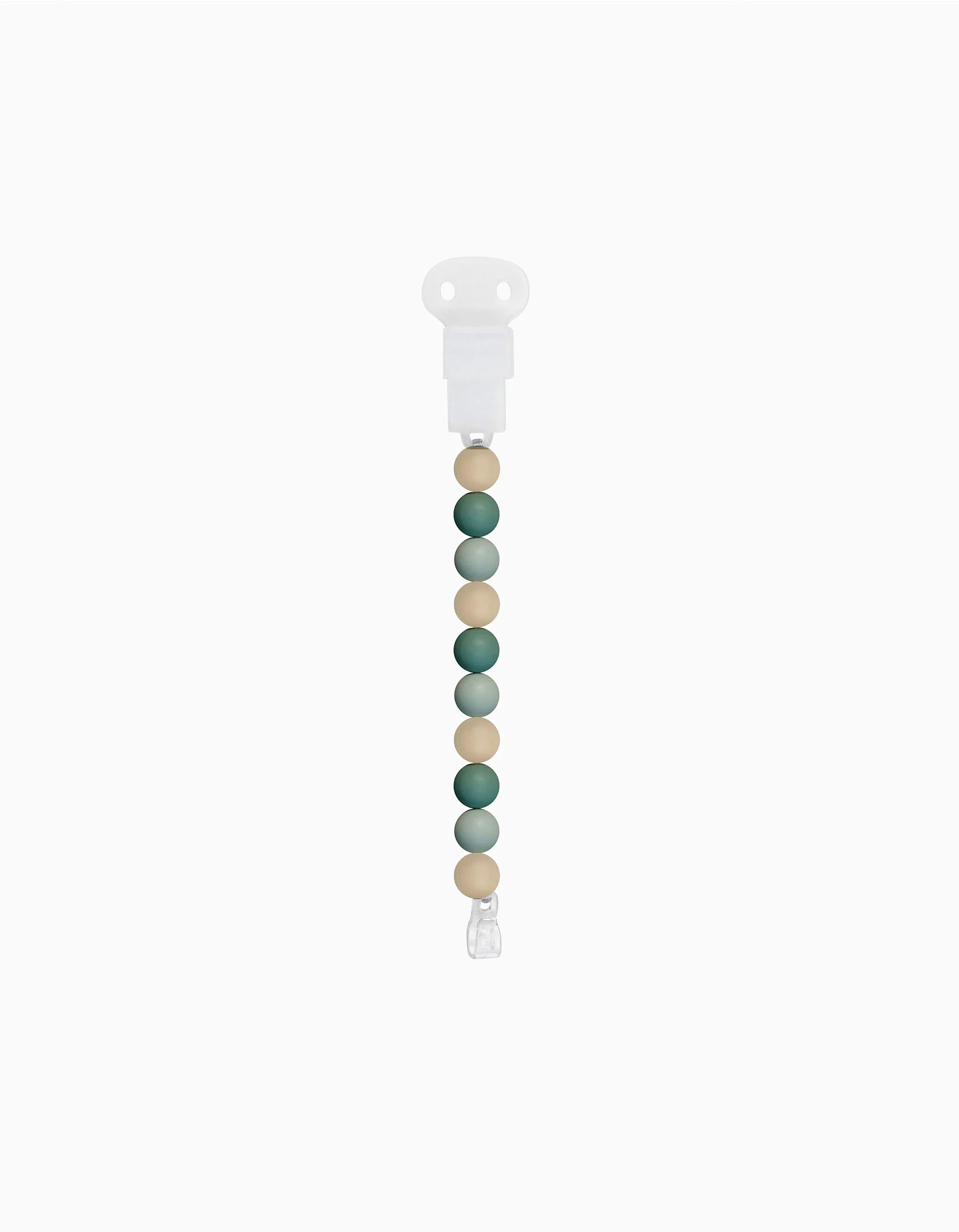 Silicone Soother Clip Sage Green Nattou