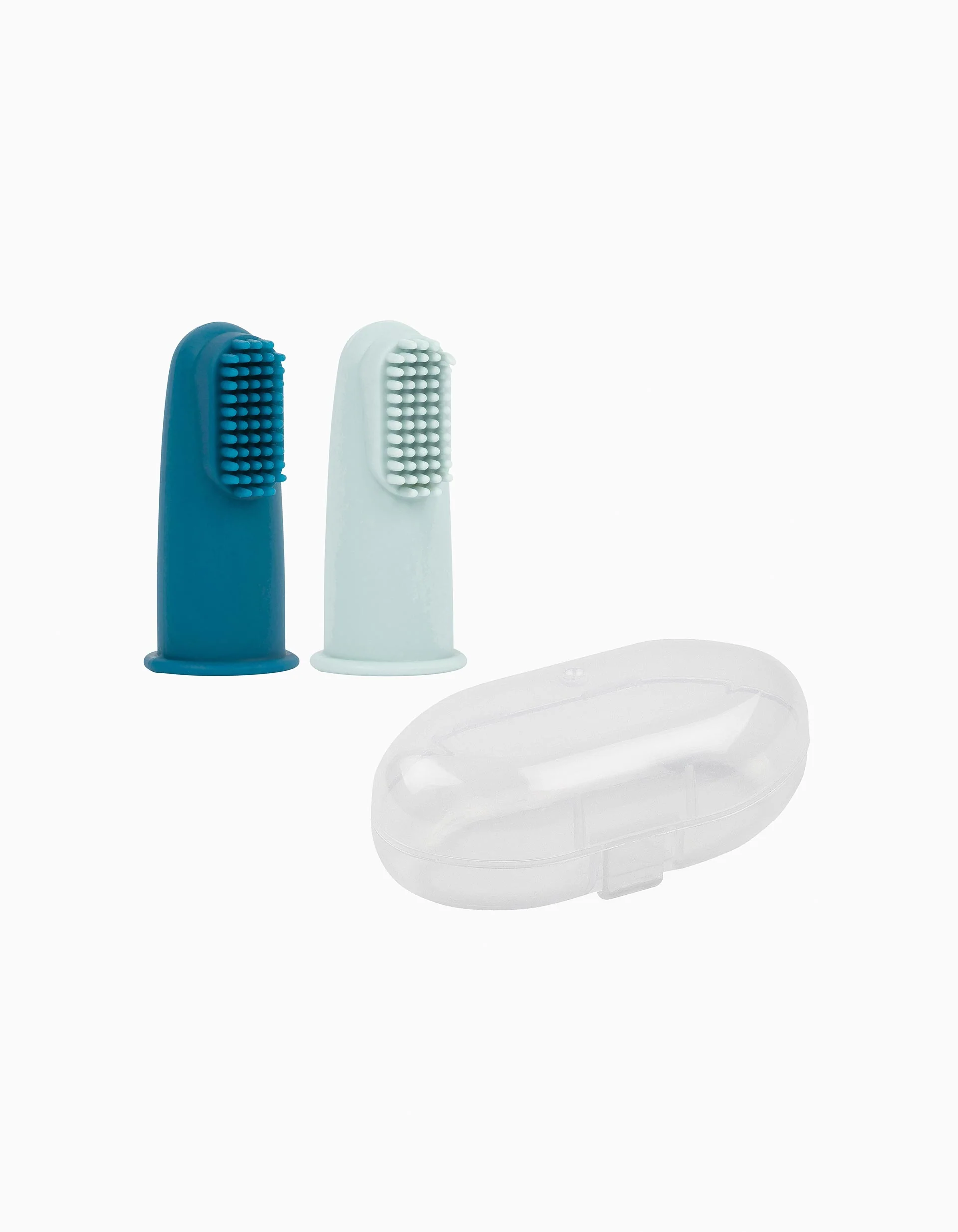 2 Toothbrushes With Case Nattou Blue