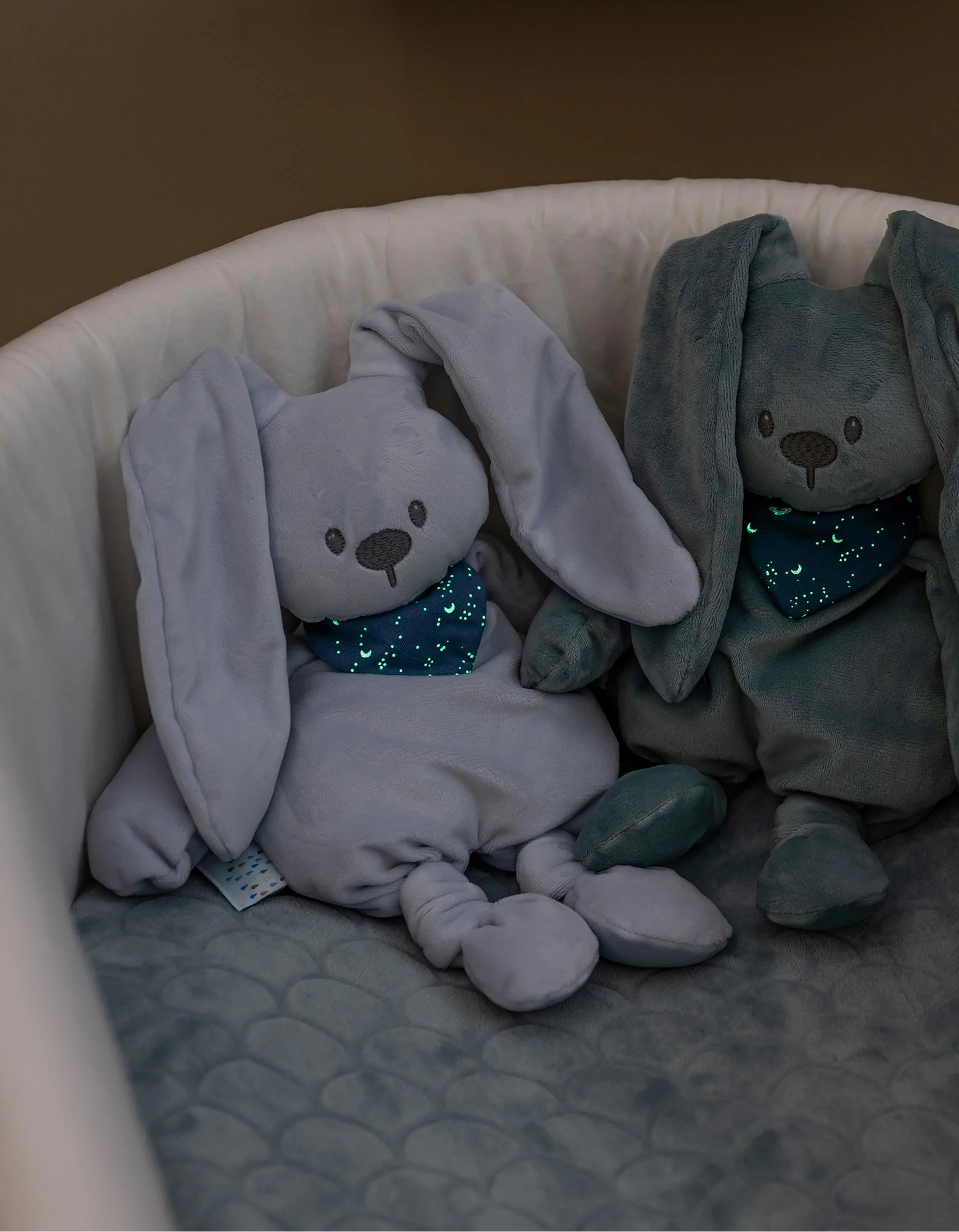 36Cm Nattou Lapidou Glow-In-The-Dark Soft Toy 0M+, Blue