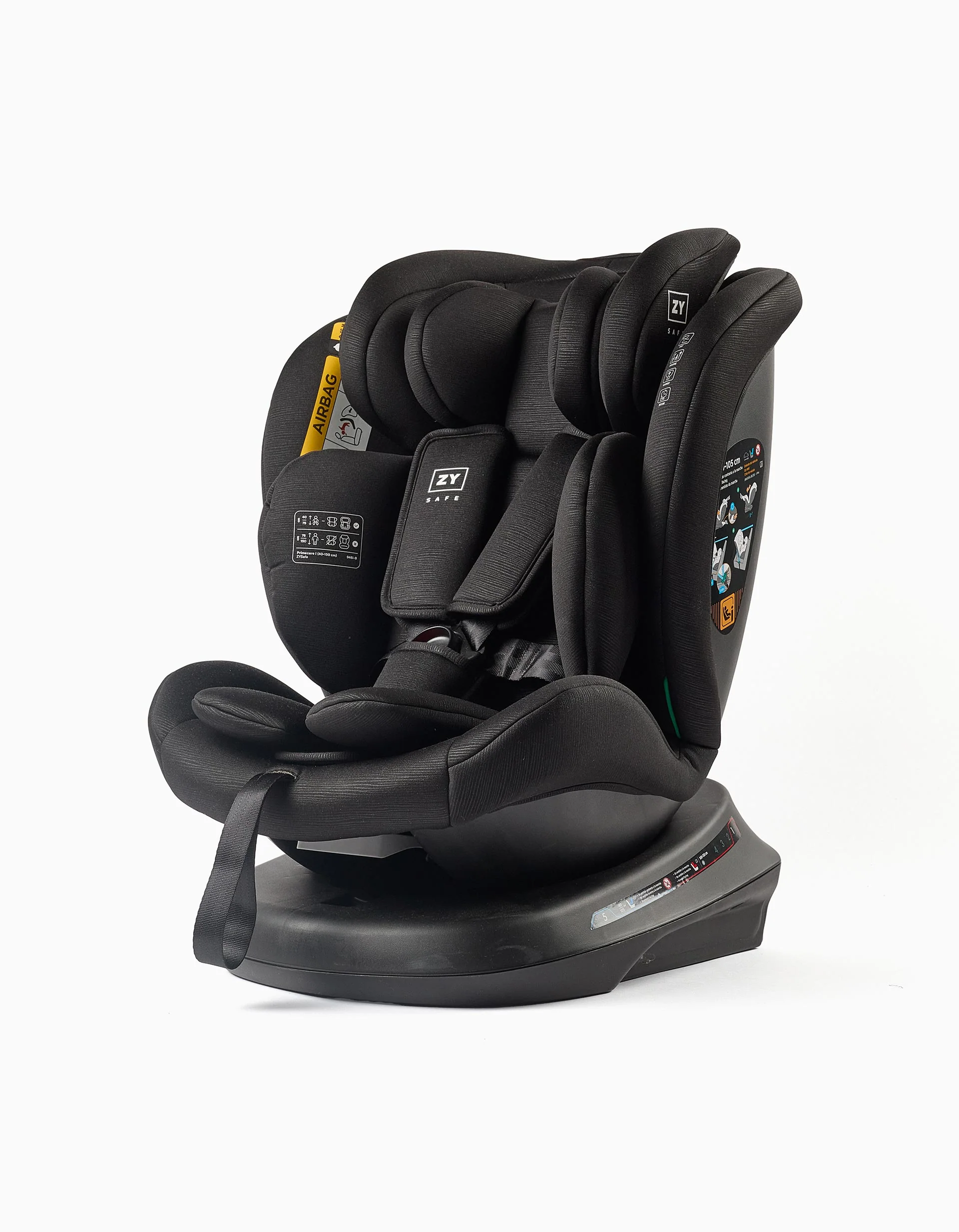 Car Seat I-Size ZY Safe Primecare Belt I (40-150 cm), Black