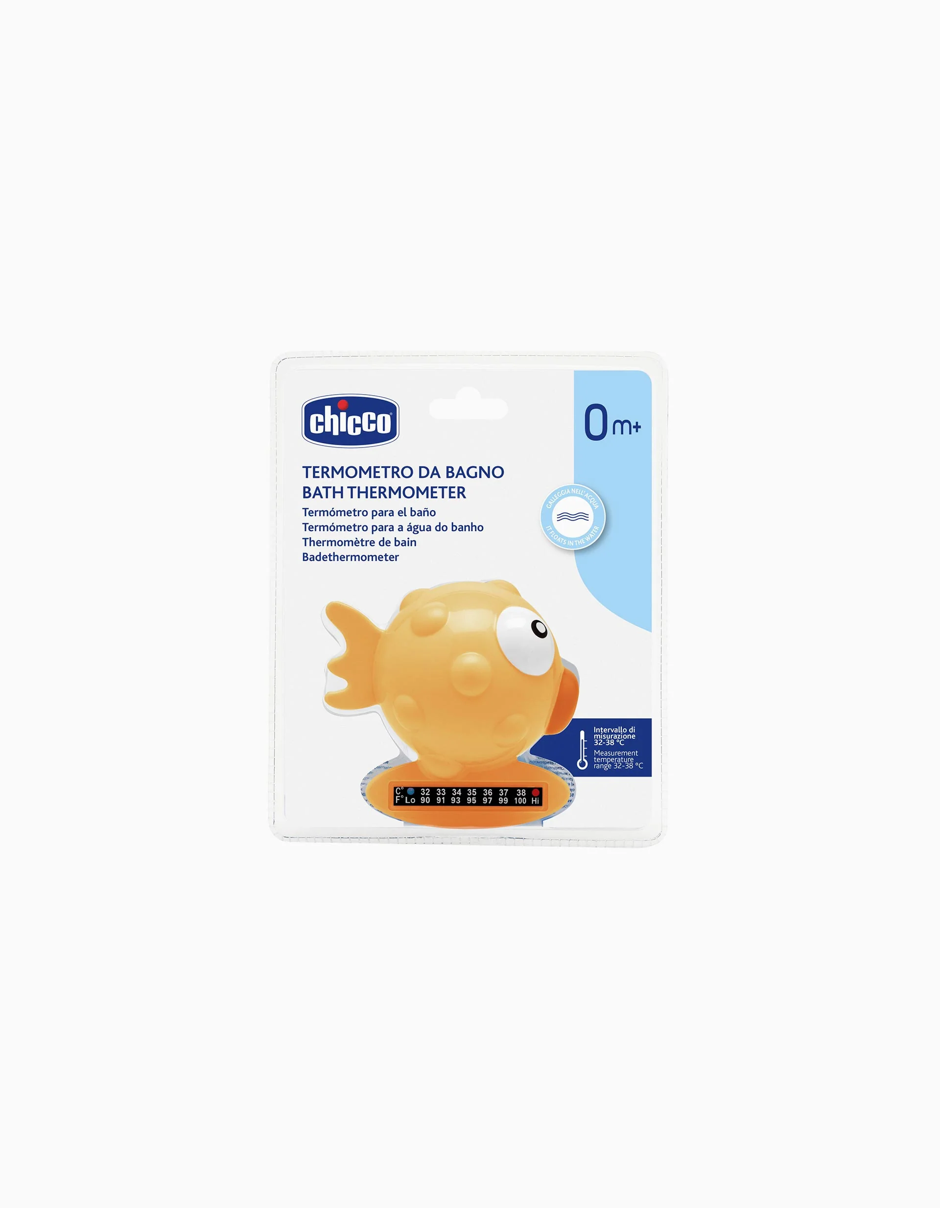 Chicco Bath Thermometer Blowfish 0M+, Yellow