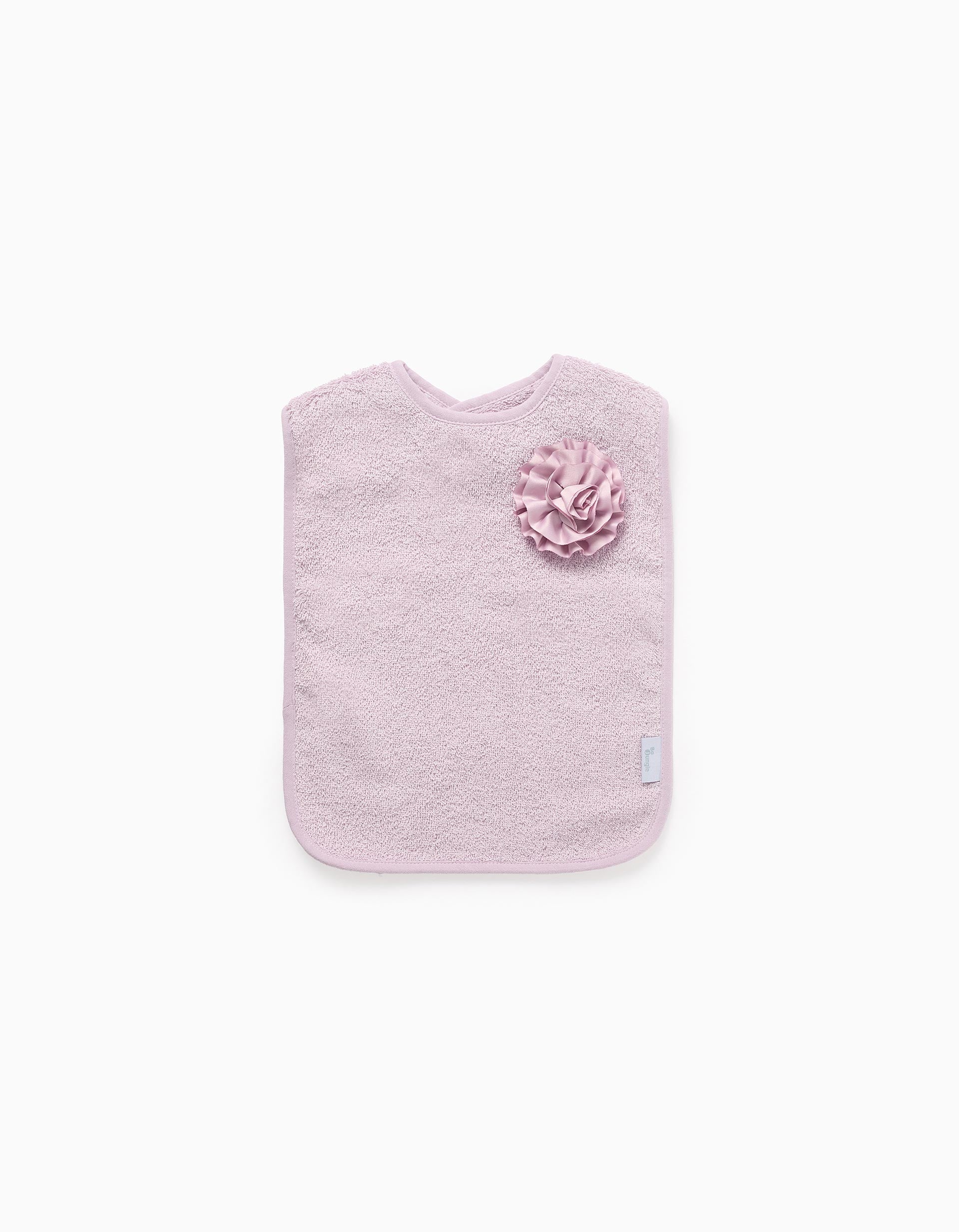 Organic Cotton Bib Bo Jungle, Pink Flower