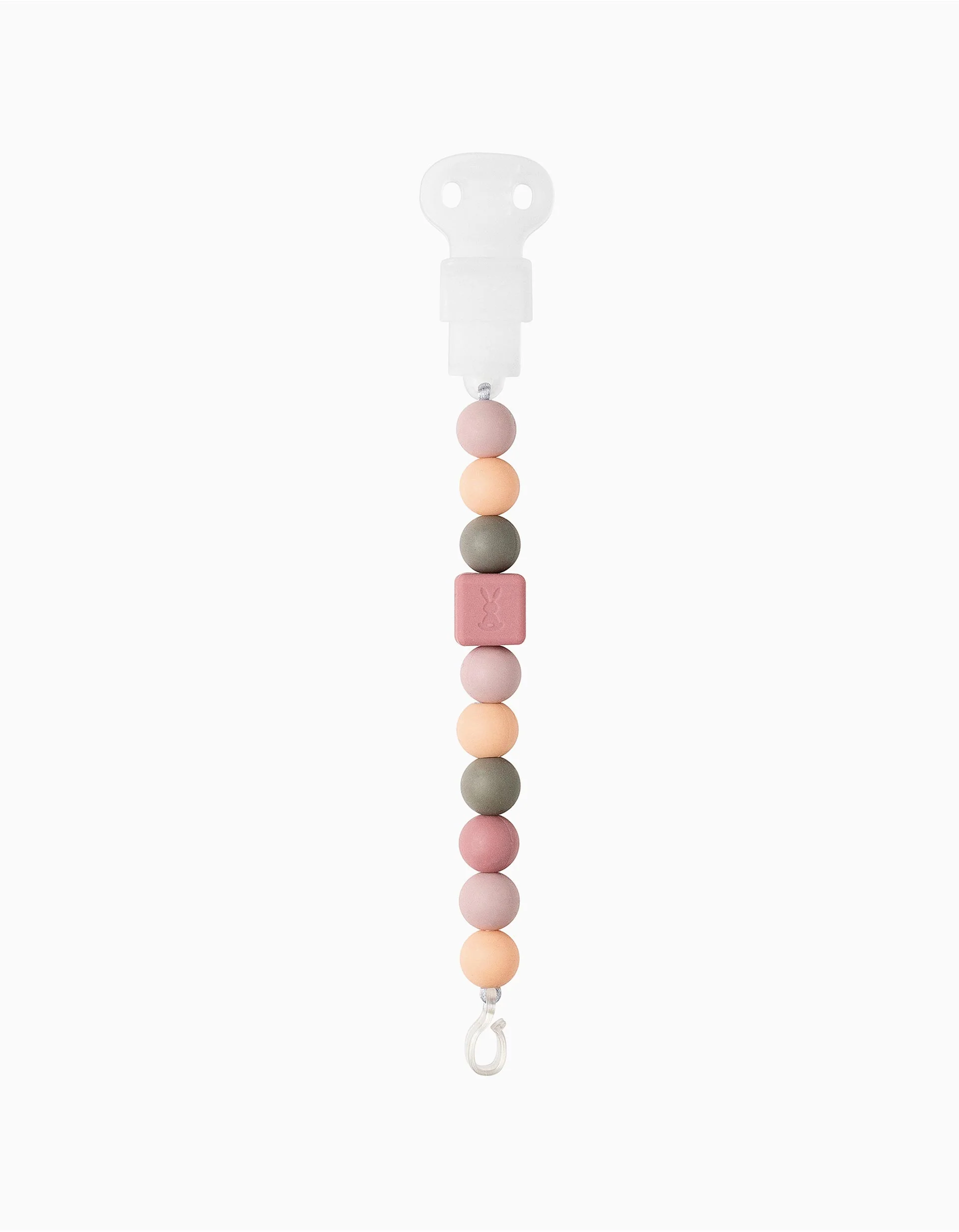 Silicone Pacifier Chain Nattou Peach