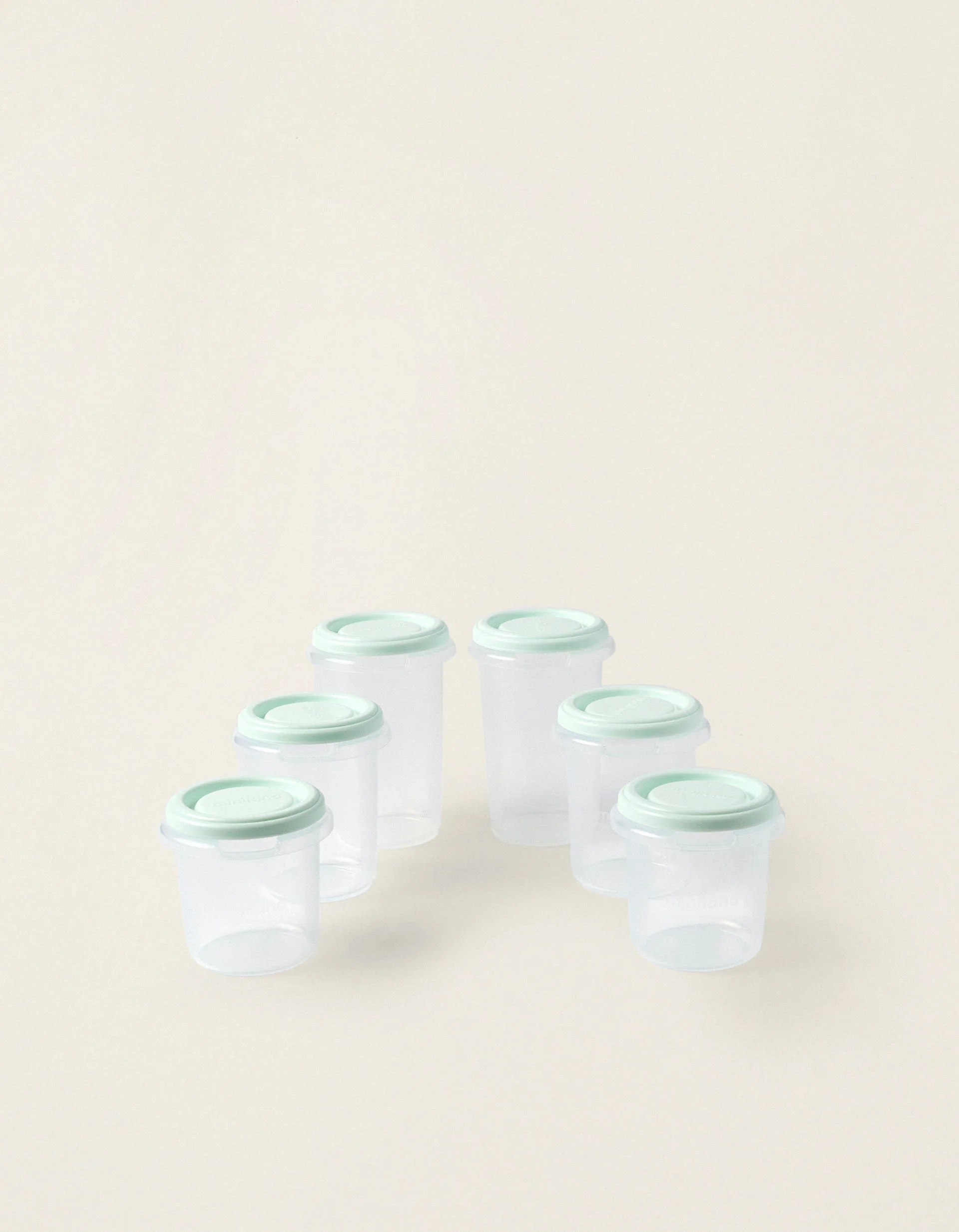 Pack of 6 Dolce Mint Miniland Airtight Containers 200+250+330Ml