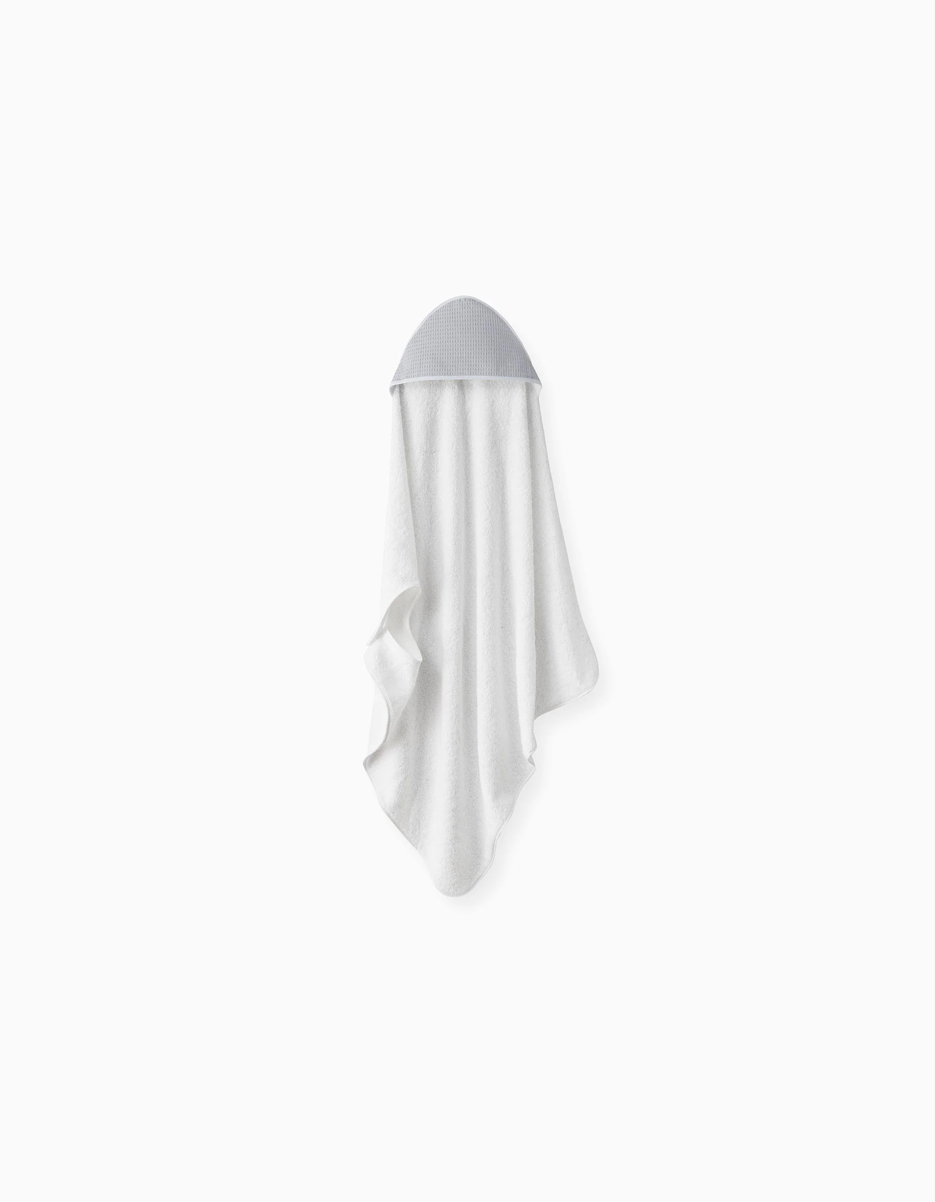 White/Grey Interbaby Bath Towel / Apron 100X100Cm