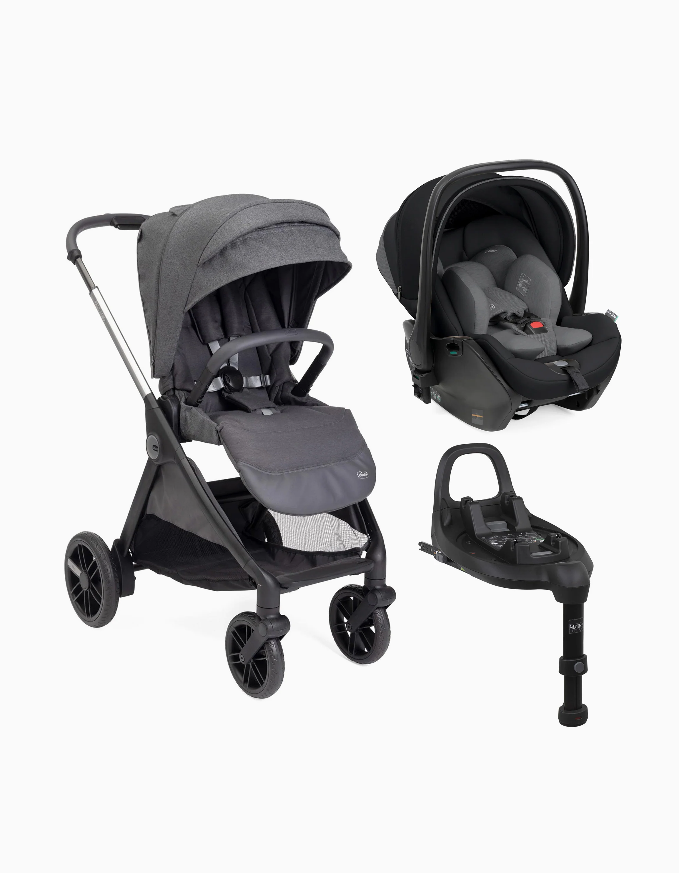 Street Set 3 Pcs Chicco Bellagio, Black Satin