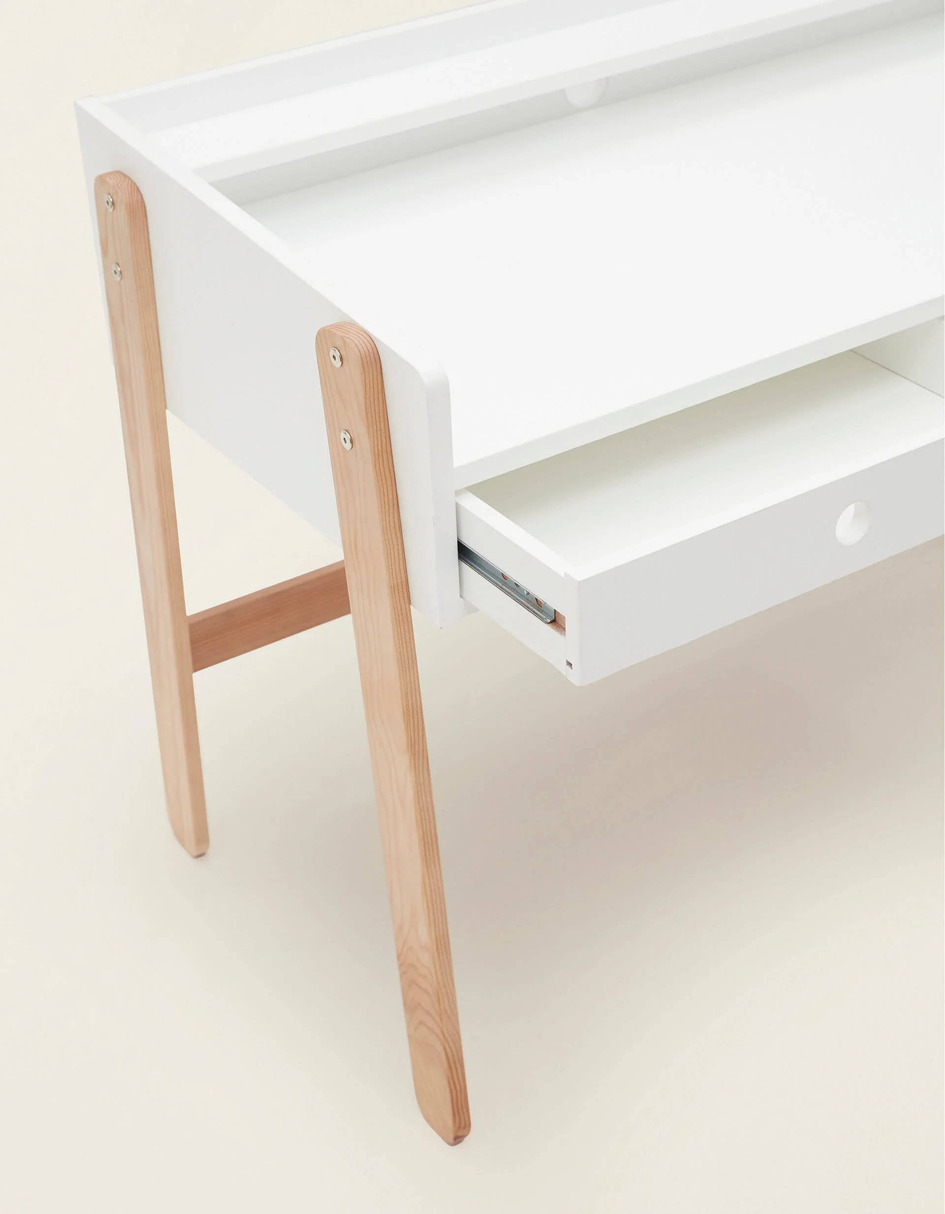 Evolutionary Desk With Drawers Zy Baby, White
