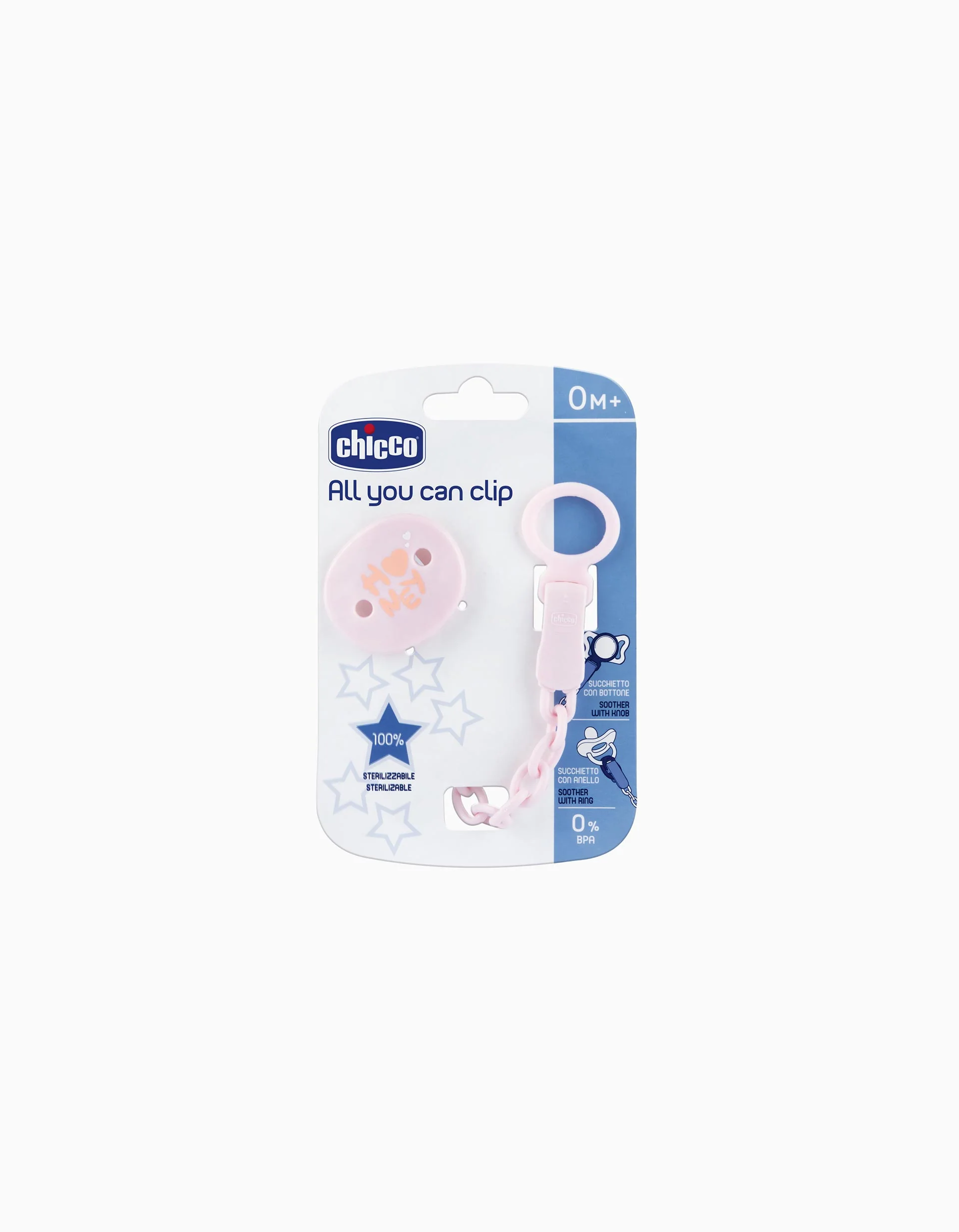 Chicco Pacifier Holder, Pink