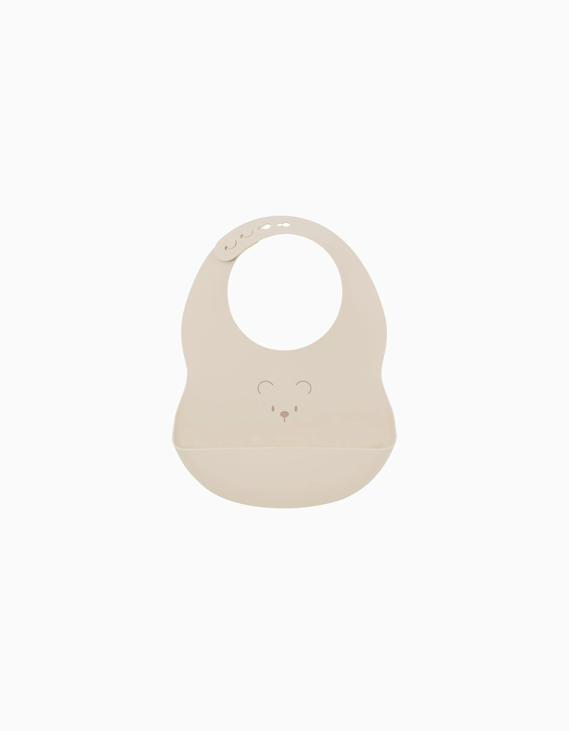 Silicone Bib Bear Nattou, Clay