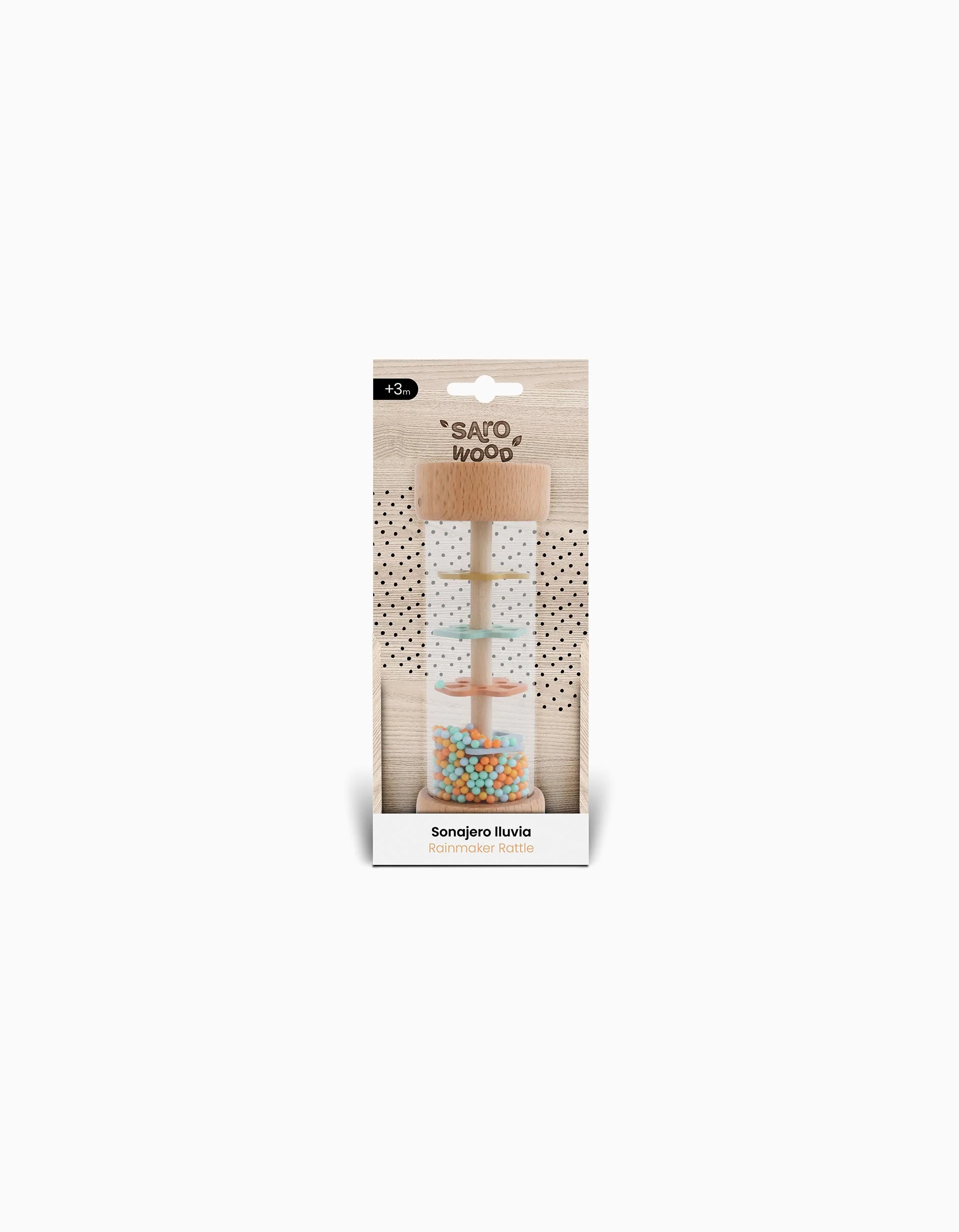 Wooden Rattle Rain Saro 6M+