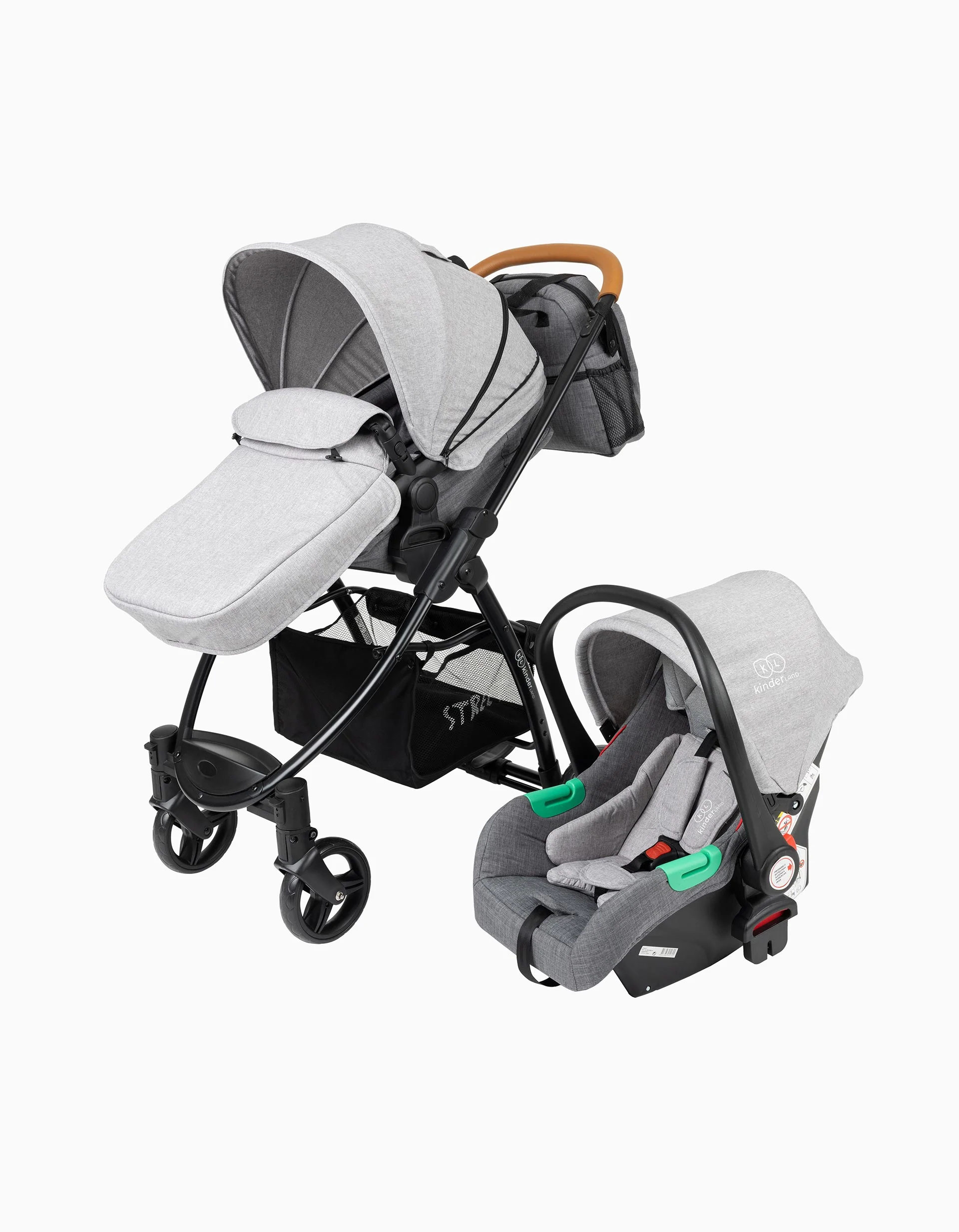 Duo Travel Set Street Grey Kinderland