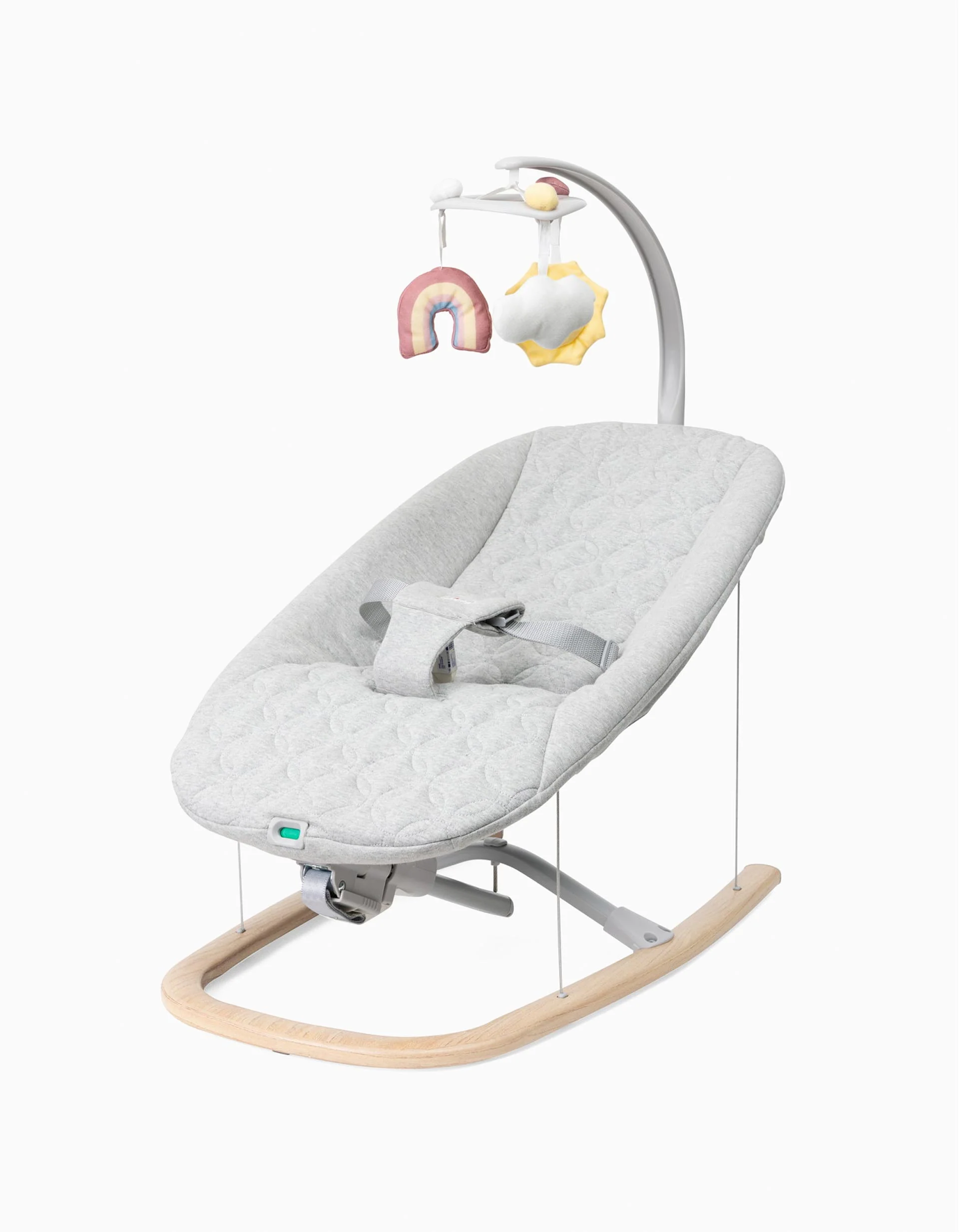 Baby Bouncer Chicco Zen Wave, Wooden Grey
