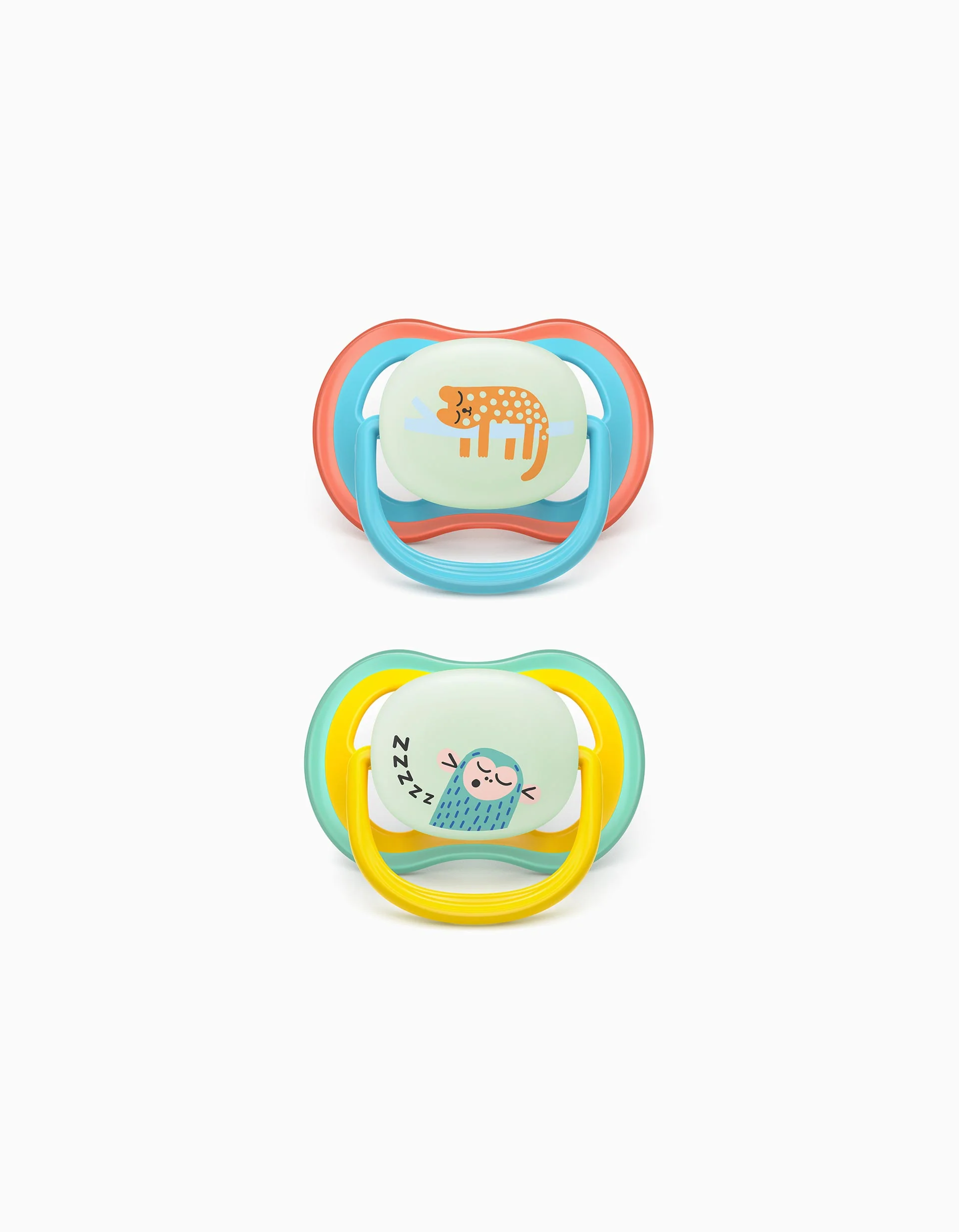 Pack of 2 Philips Avent Ultra Air Night Soothers for Boys, 18M+