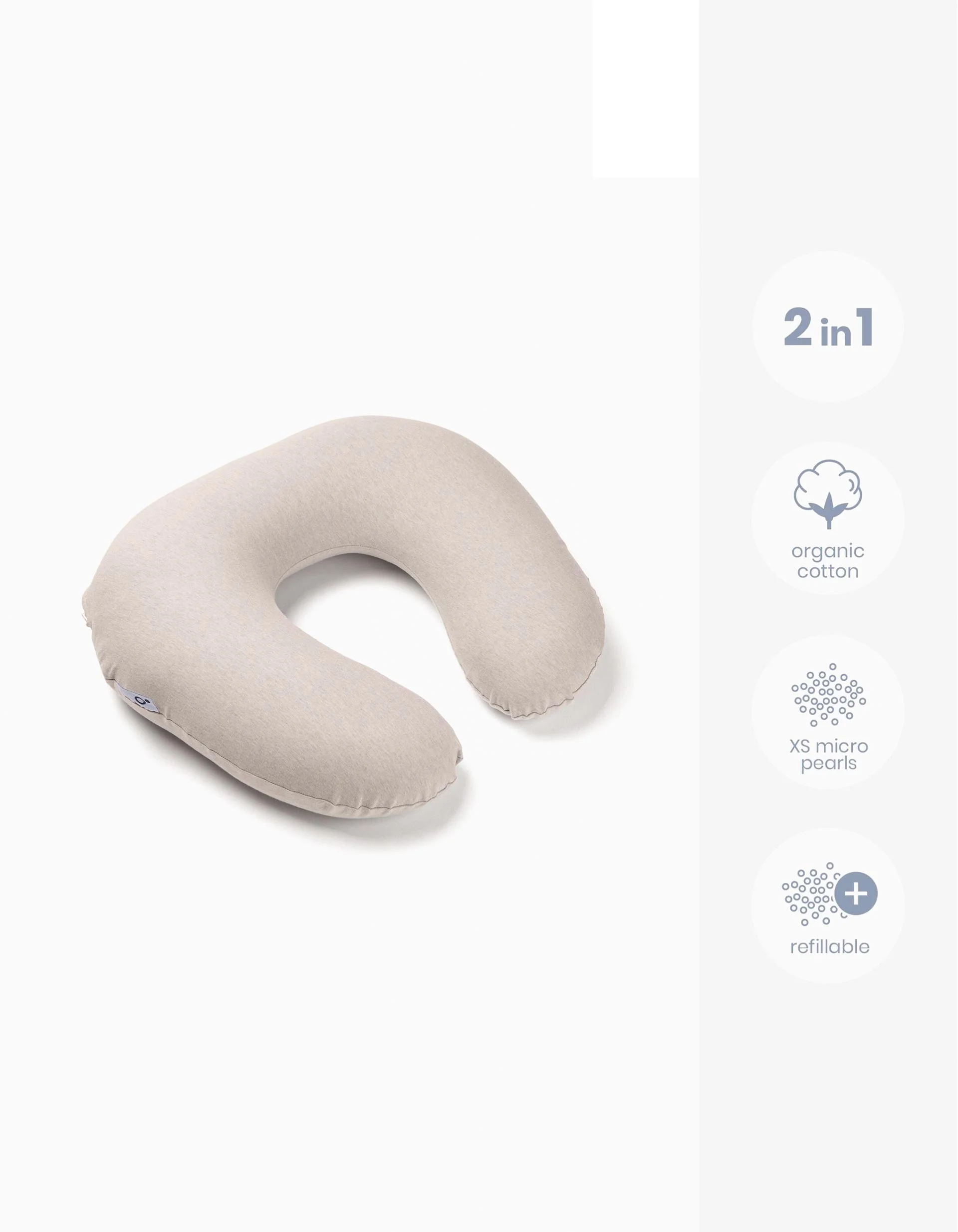 Doomoo Softy Breastfeeding Pillow, Chiné Sand
