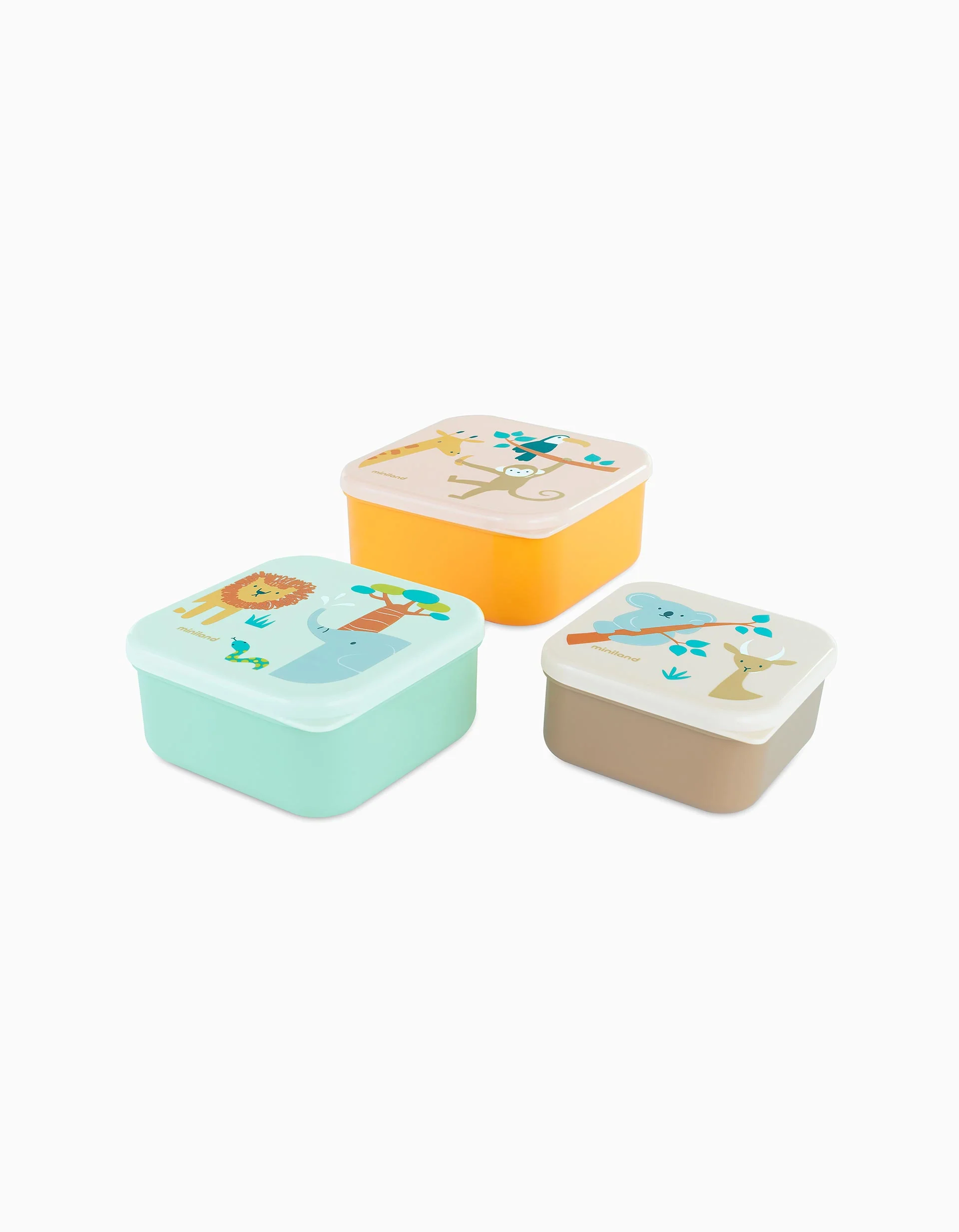 Set of 3 Snackboxes Jungle by Miniland