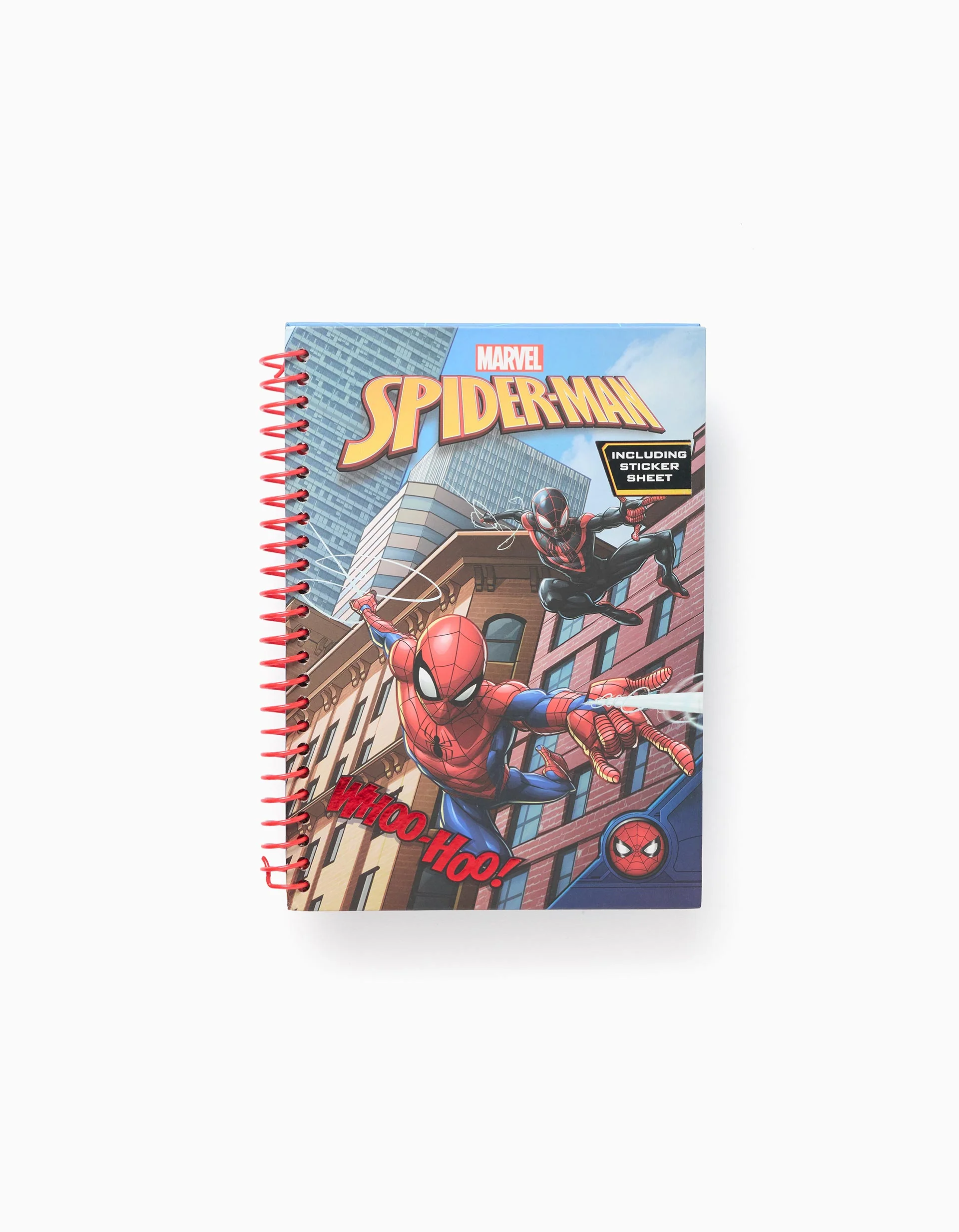 A5 Lined Notebook with Spider-Man Stickers for Boys, Blue