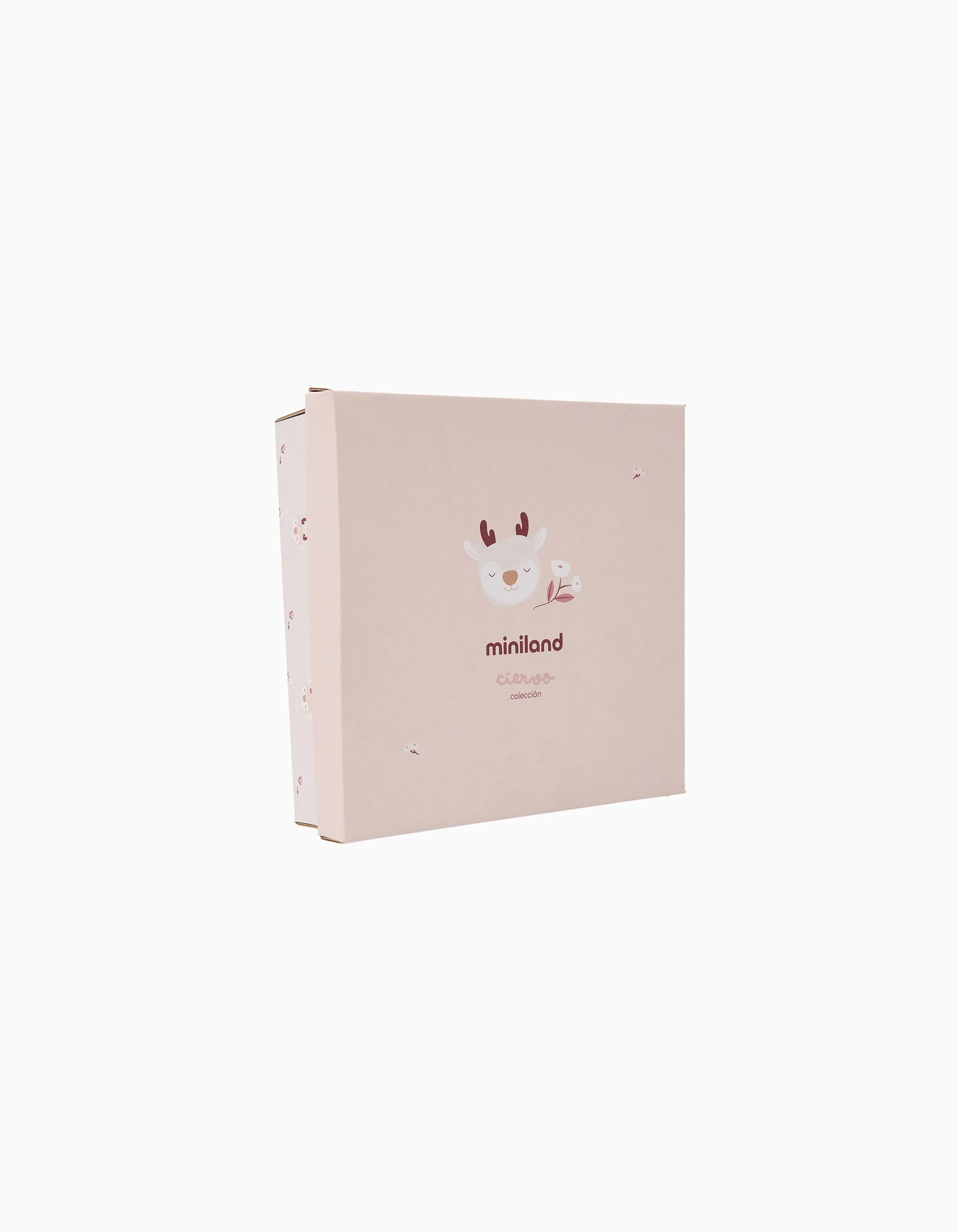 Pack Baby Deer Doudou and Rattle by Miniland 0M+, Pink