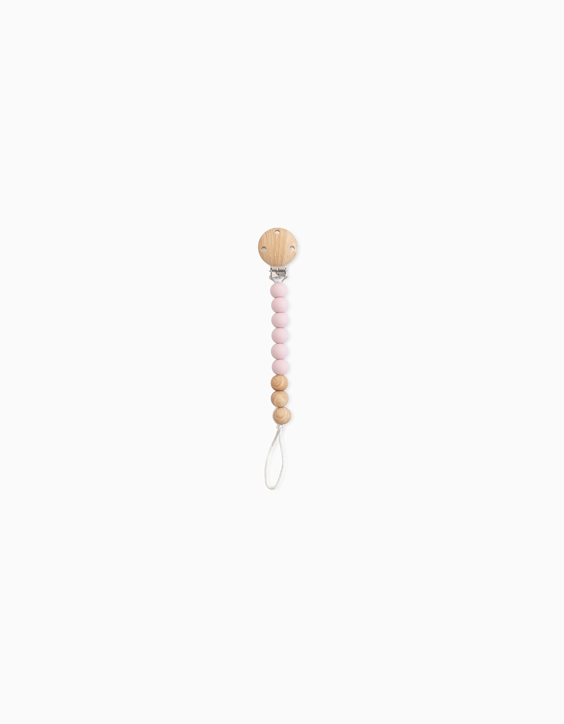 Saro Woody Silicone Pacifier Chain, Pink