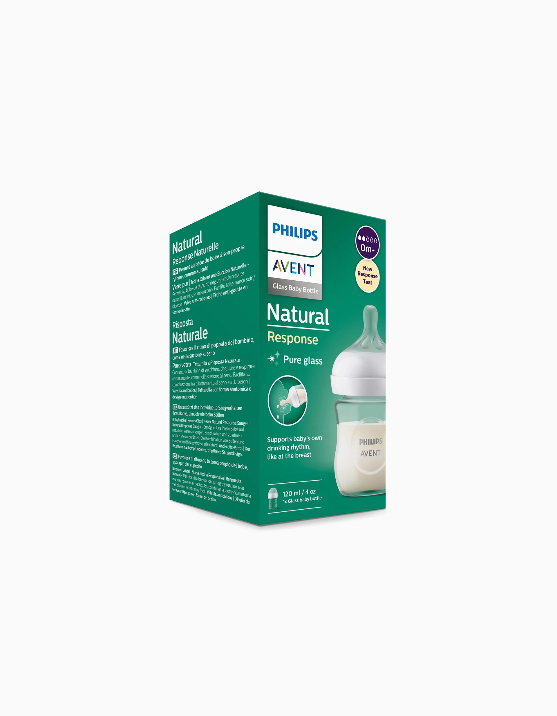 Philips Avent Natural Response Glass Bottle 120ml 0M+