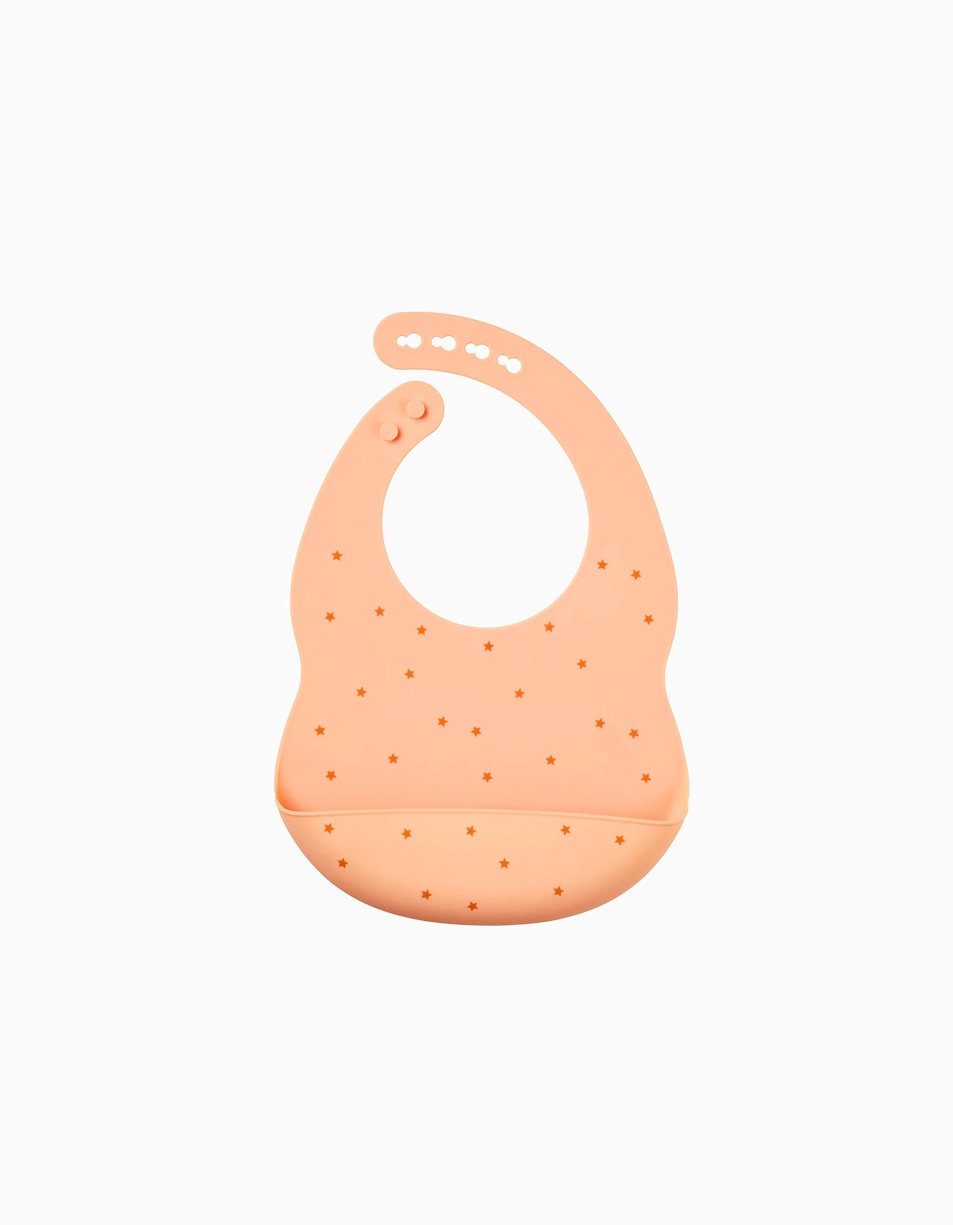 Silicone Bib Stars Nattou, Peach