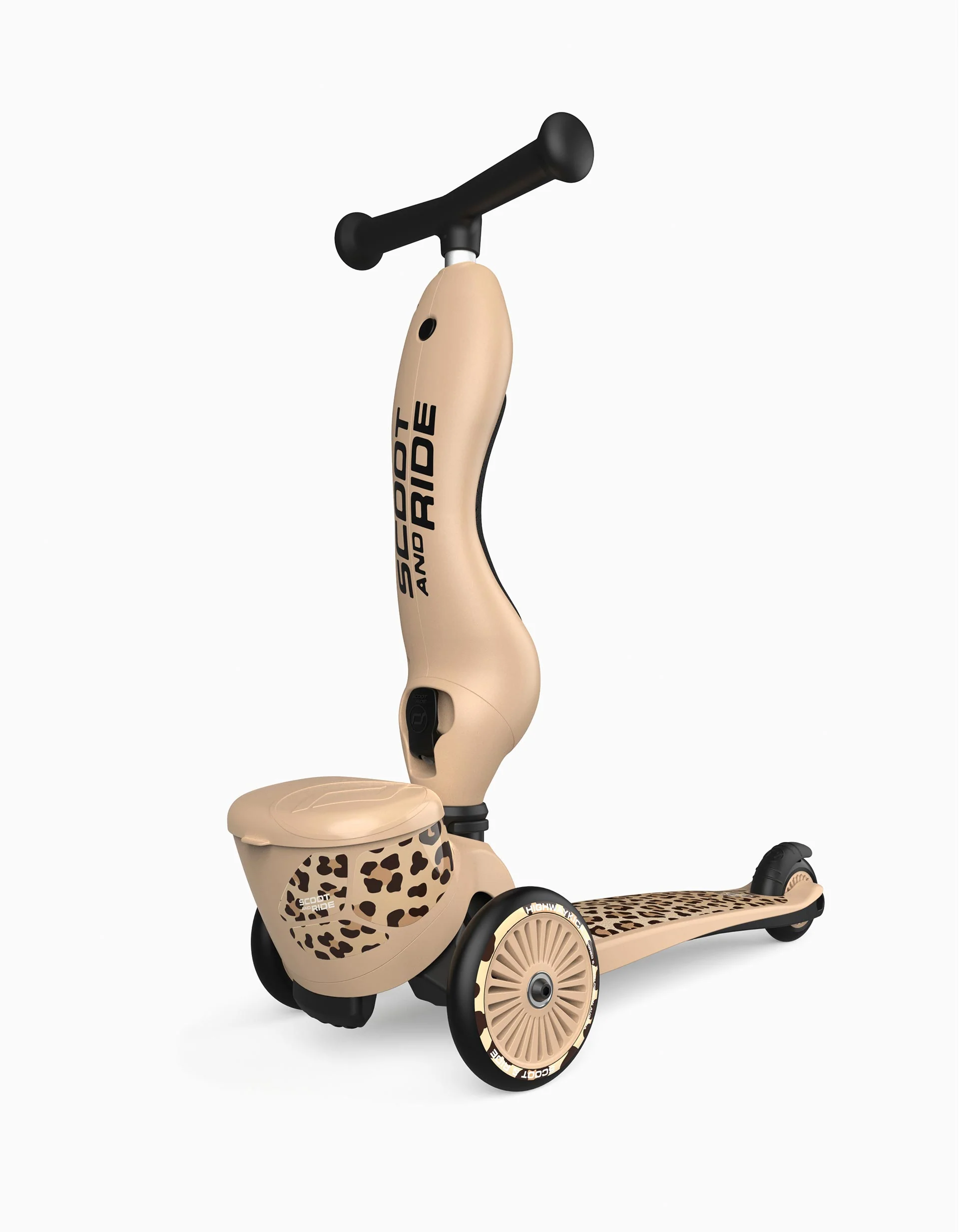 Scooter and Helmet Set Scoot & Ride 12M+, Leopard