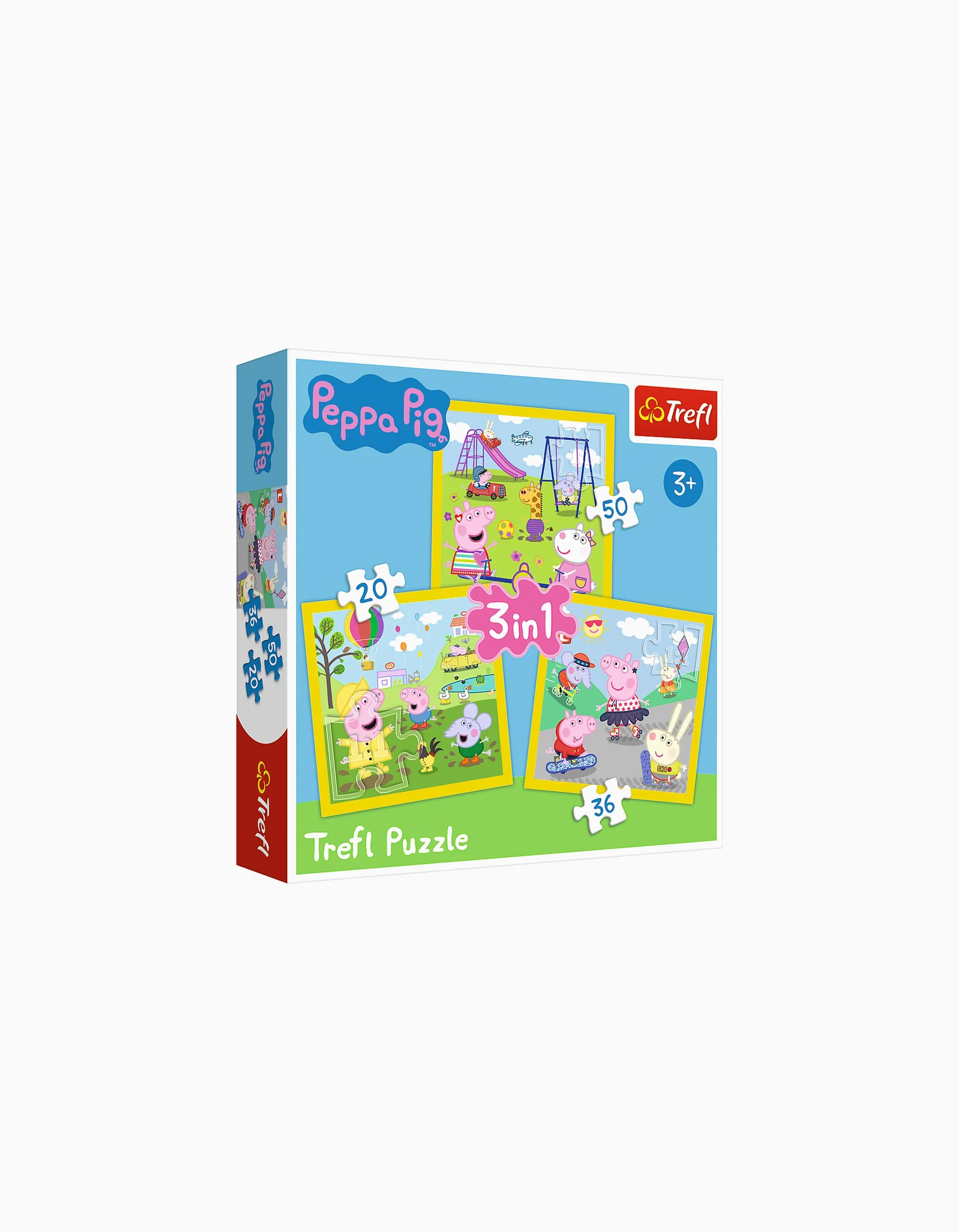 Puzzle 3In1 Trefl Peppa Pig Happy Days 20/36/50Pcs 3A+