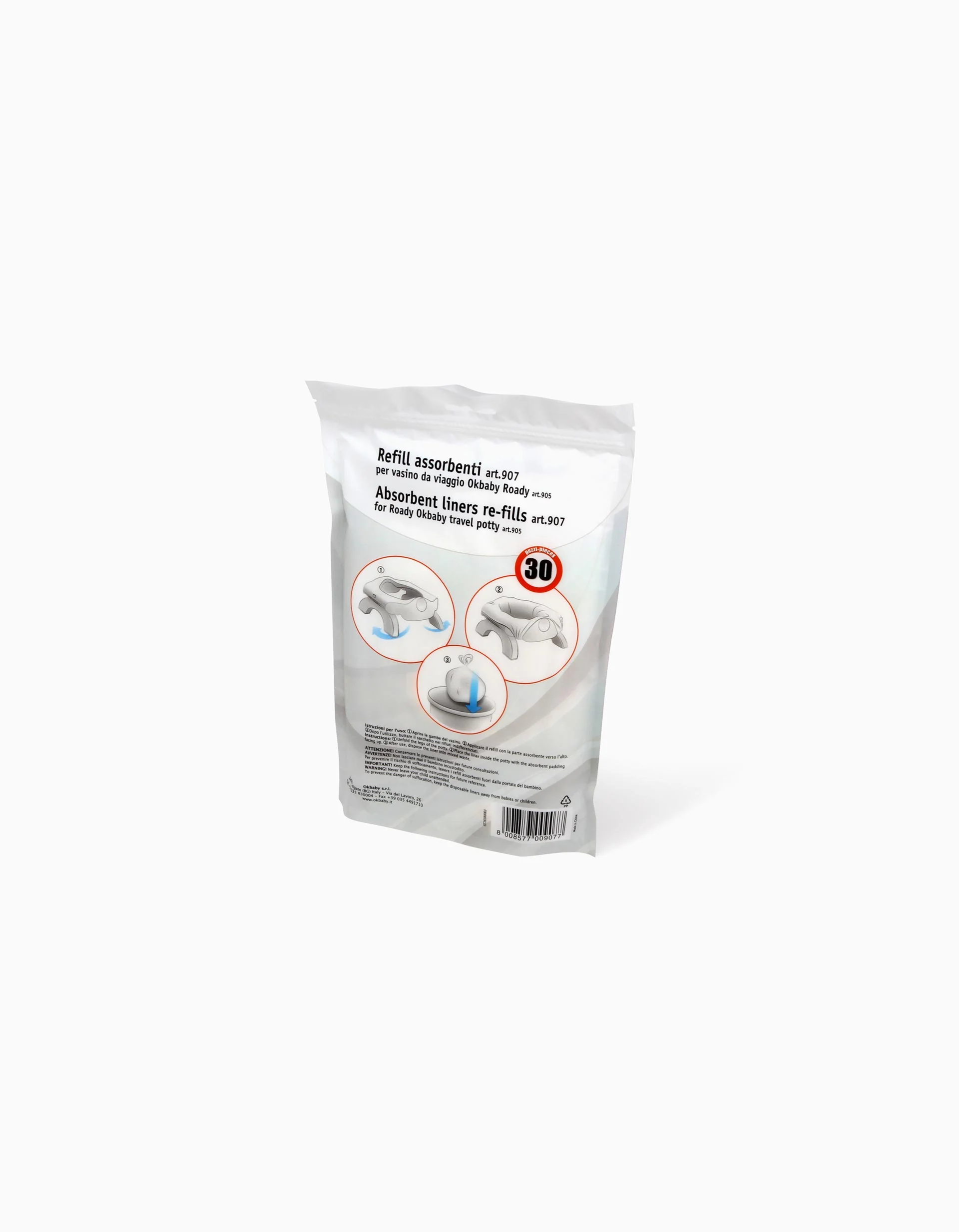 Pack 10 Absorbent Refills for Bacio Roady Okbaby