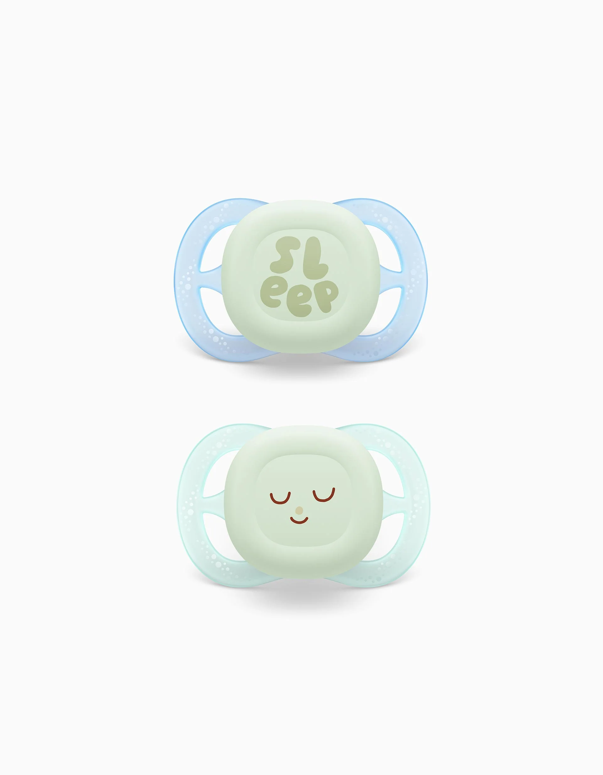 Pack of 2 Philips Avent Ultra Start Night Soothers for Boys, 0-2M