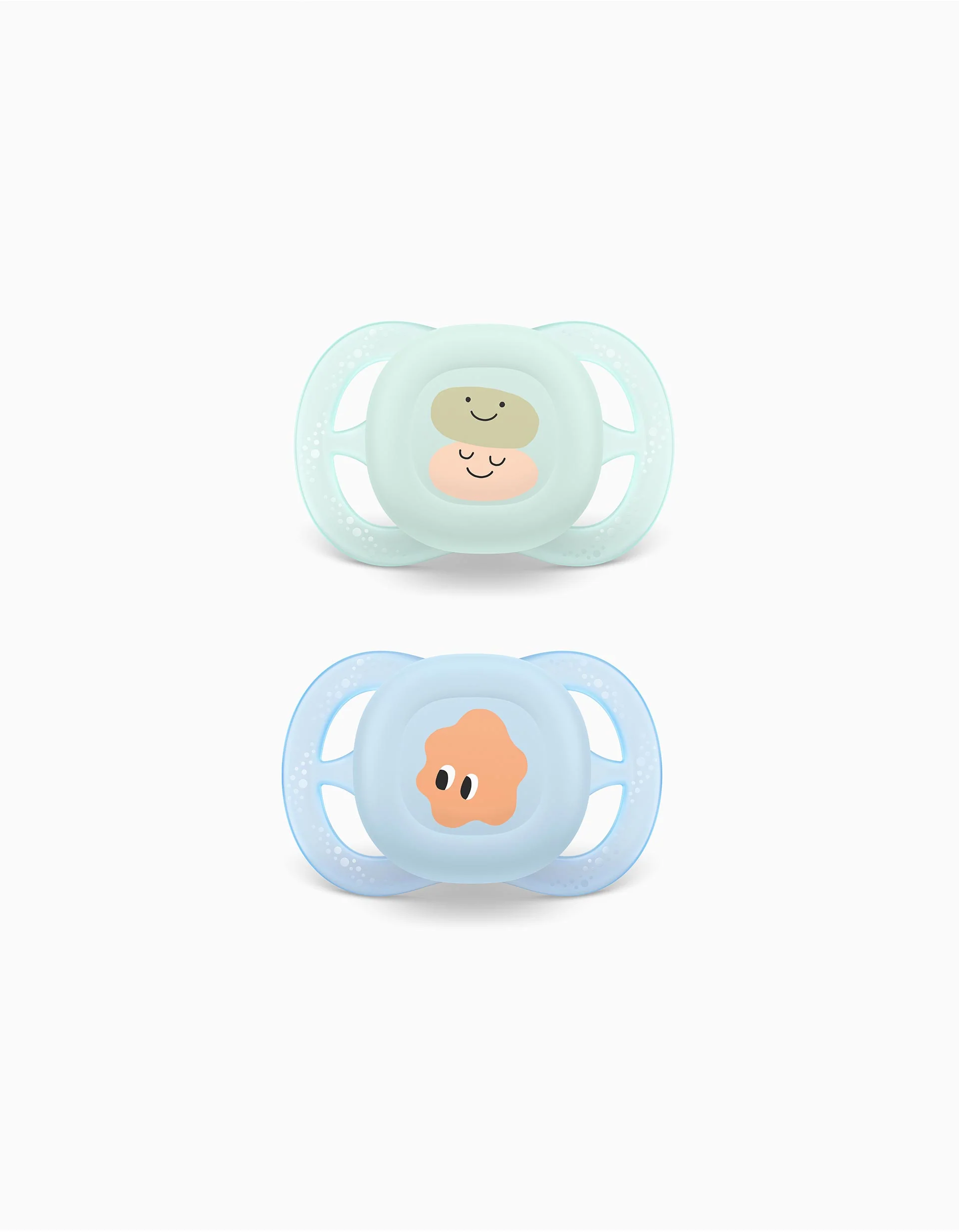 Pack of 2 Philips Avent Ultra Start Deco Soothers for Boys, 0-2M