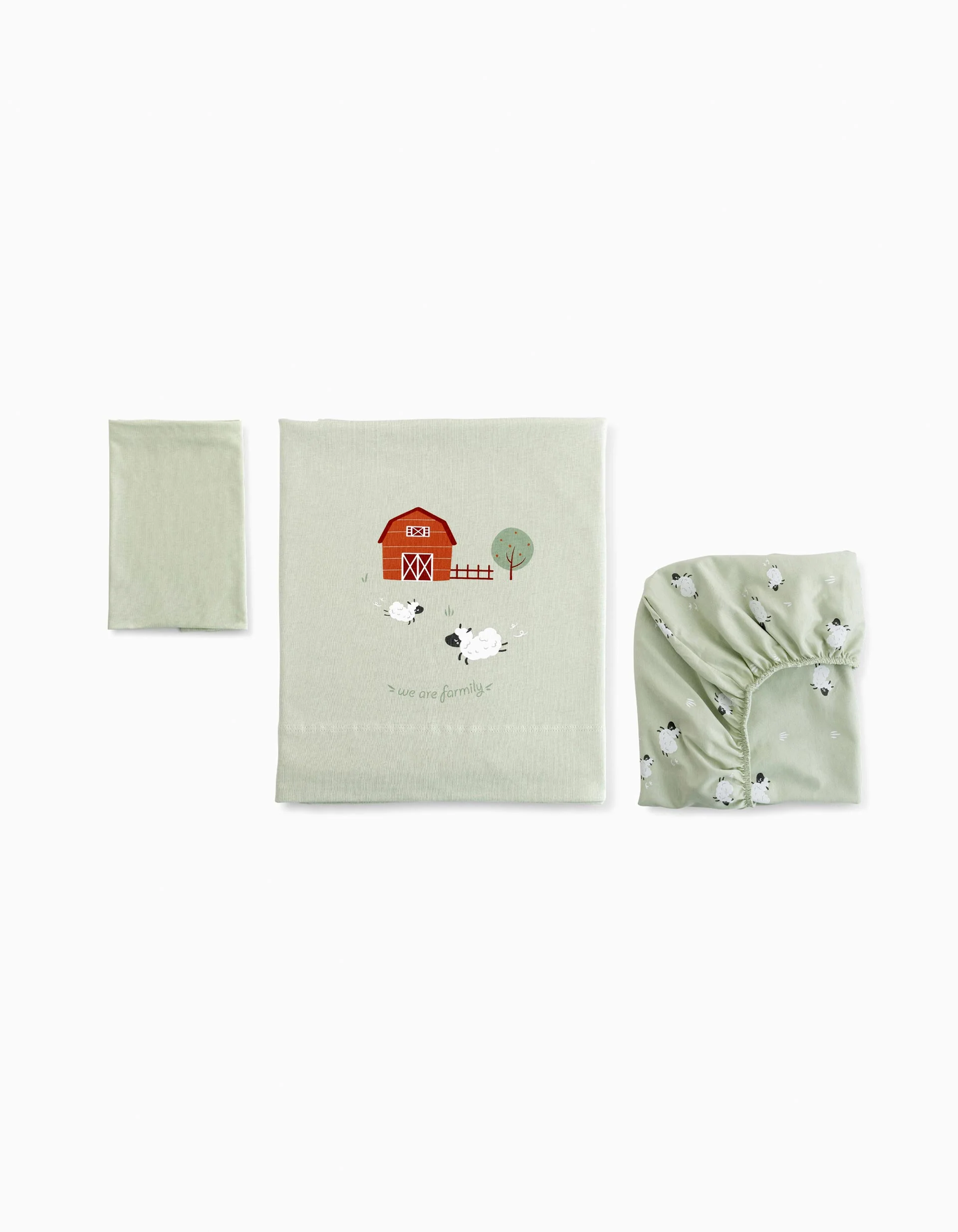 Cotton Bedding Set 3 Pcs Bonjour Bebe 60x120 Cm, Funny Farm