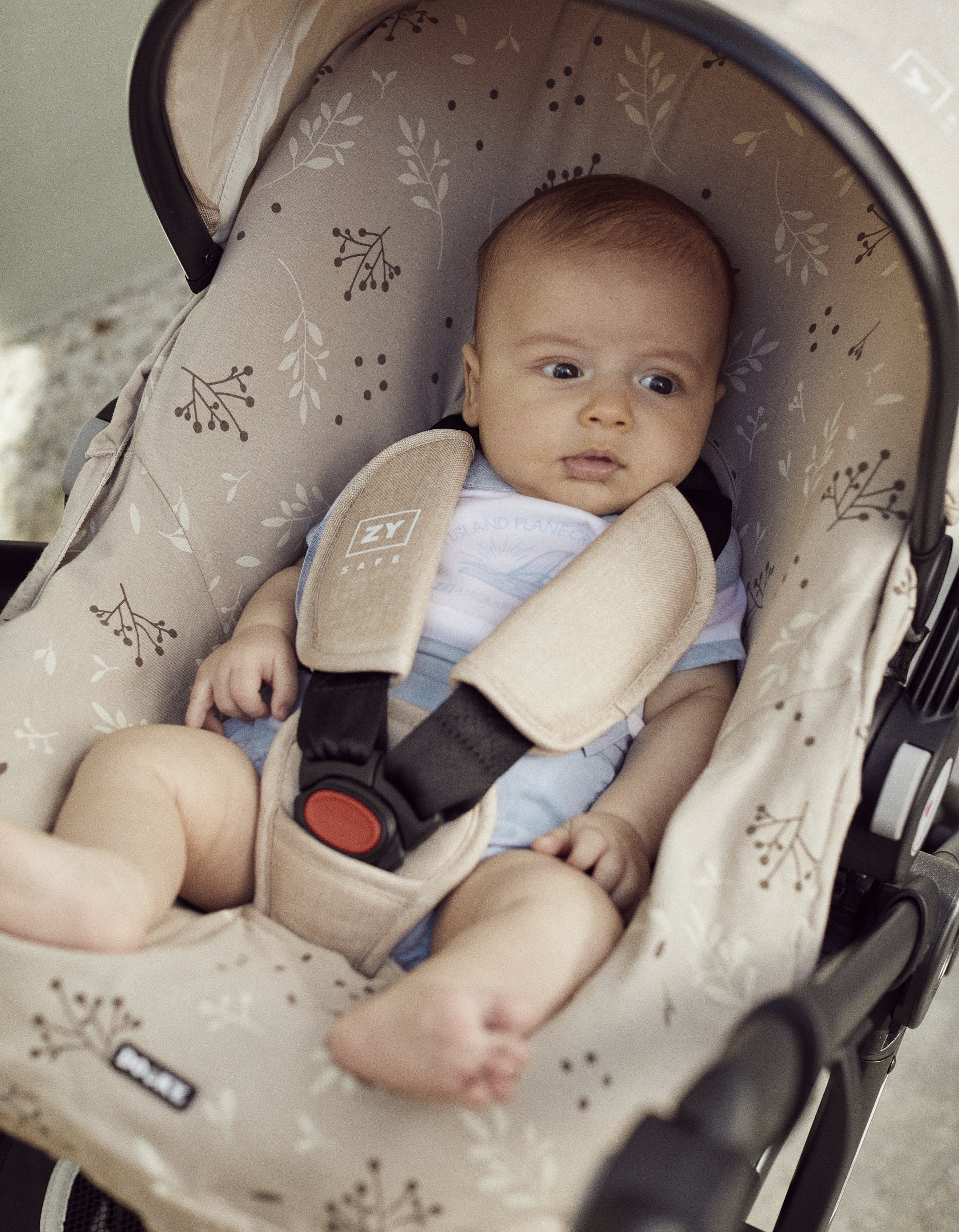 Car Seat Cover Leaves Dooky, Beige Romantic