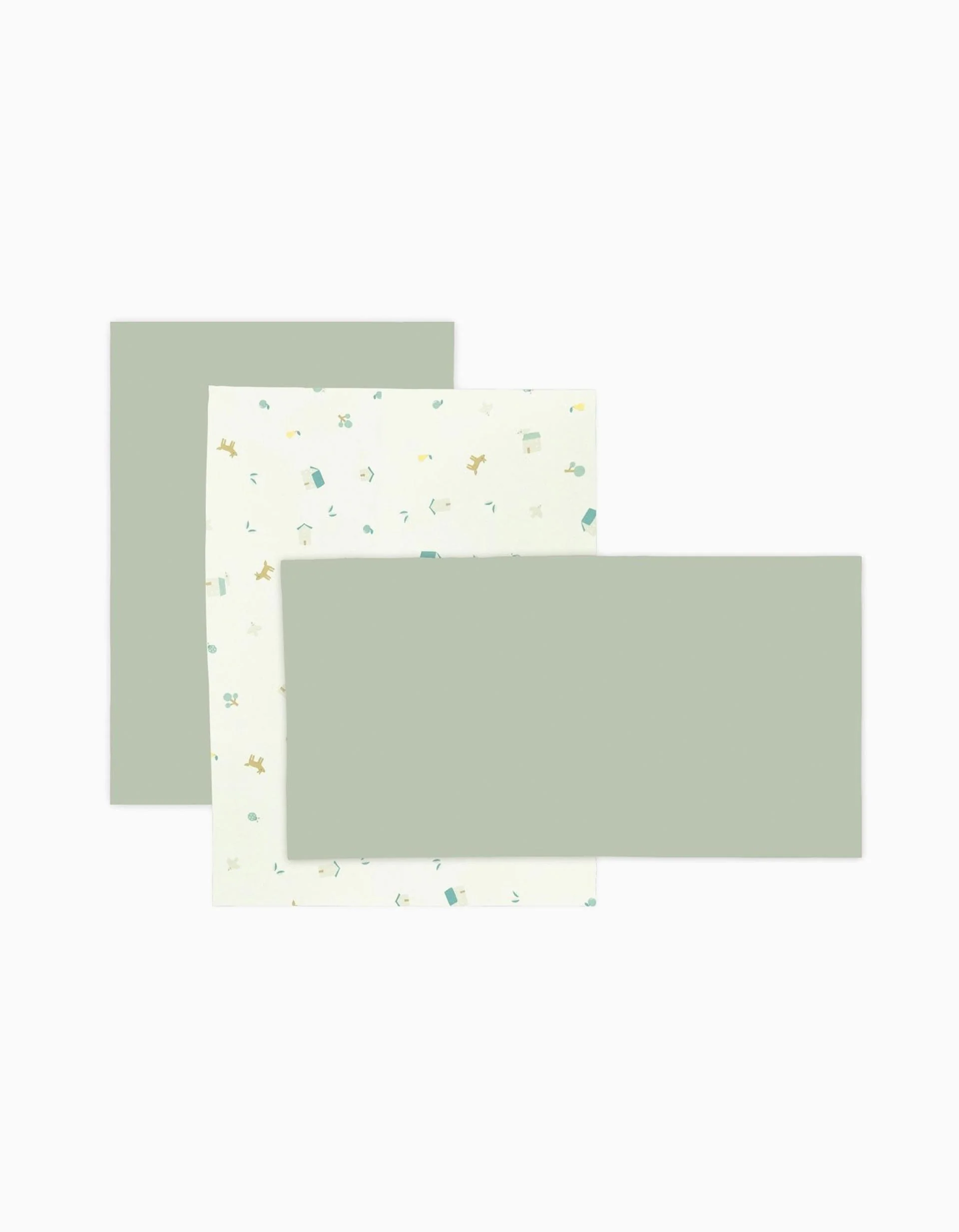 Bedding Set 3 Pcs Cambrass 60x120x1 cm, Mint