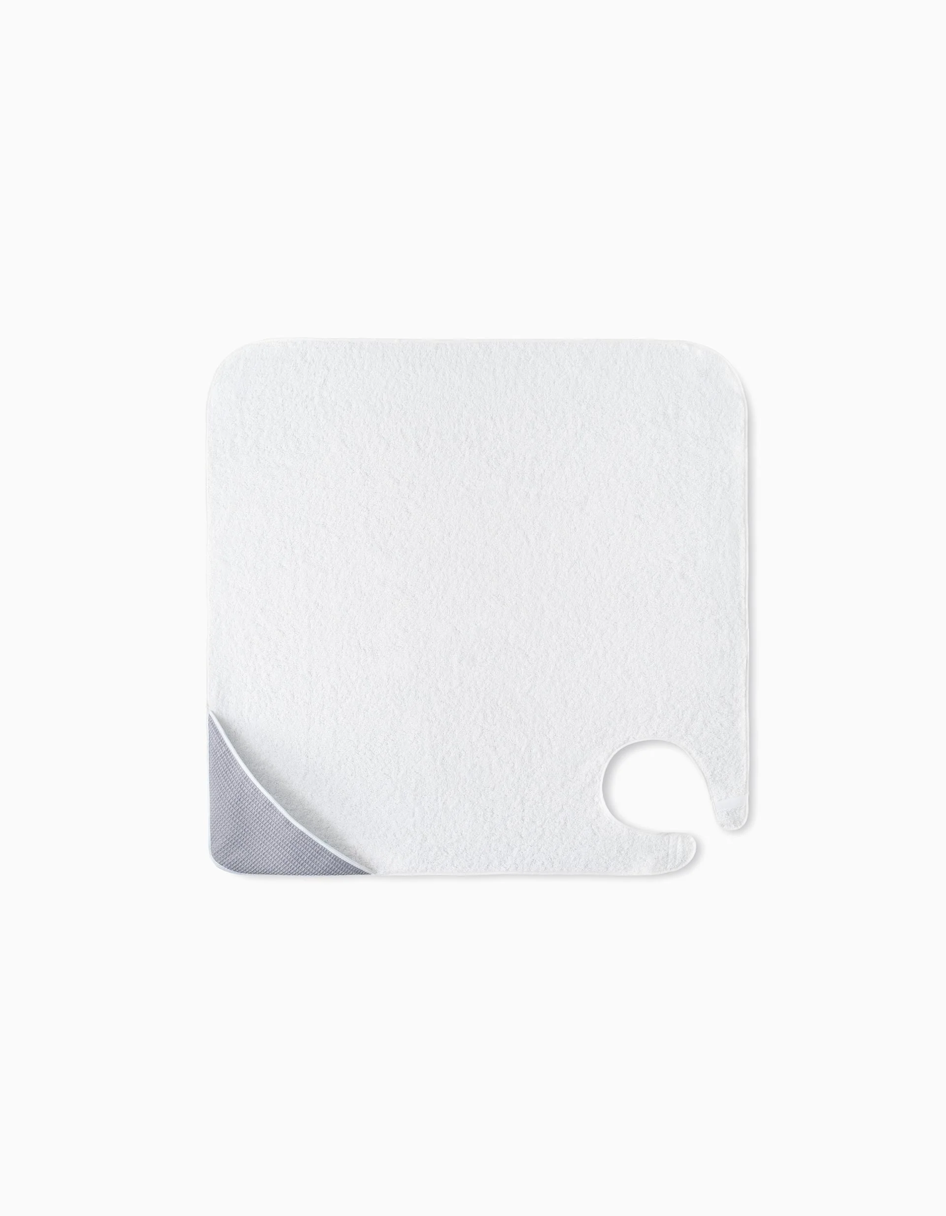 White/Grey Interbaby Bath Towel / Apron 100X100Cm