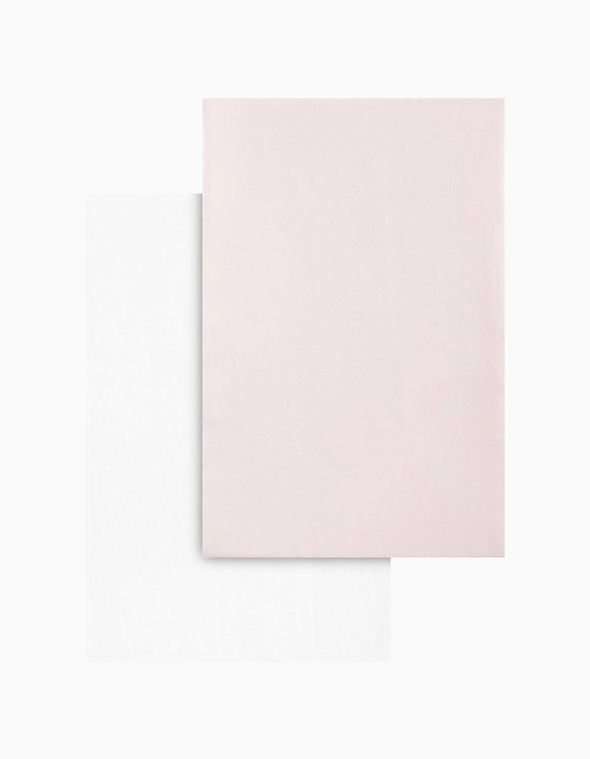 Pack of 2 Fitted Sheets Cambrass 60x120 cm, Soft Pink/White