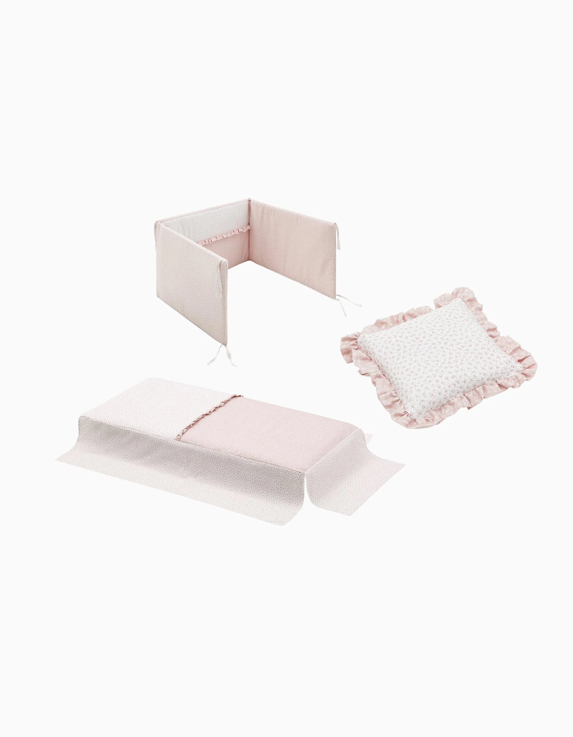 Quilt Cover + Cot Bumper Cambrass 60x120x3 cm, Pink