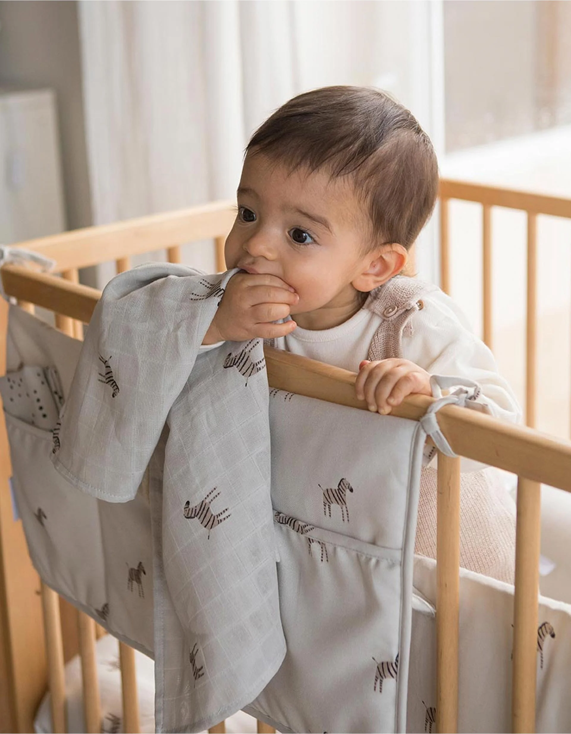 Swaddle/ Organic Cotton Nappy Square Gloop! 100X100Cm, Zebra