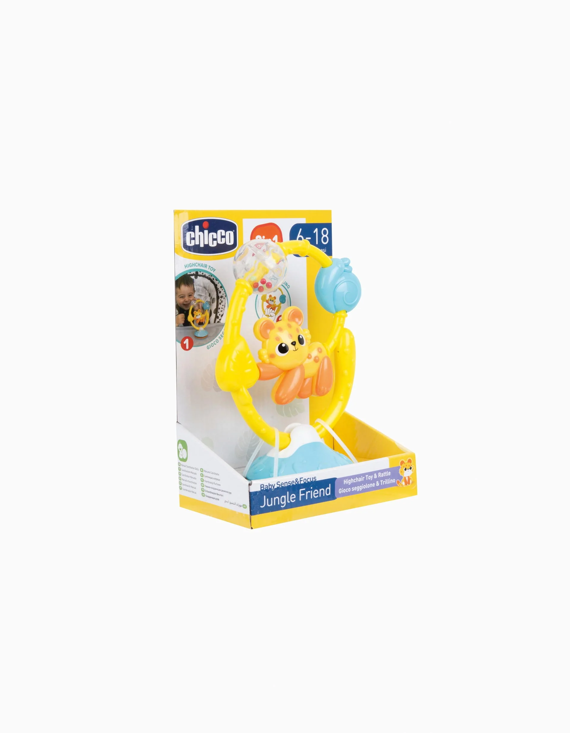Chicco Amigo Da Selva 2-In-1 Highchair Rattle 6M+