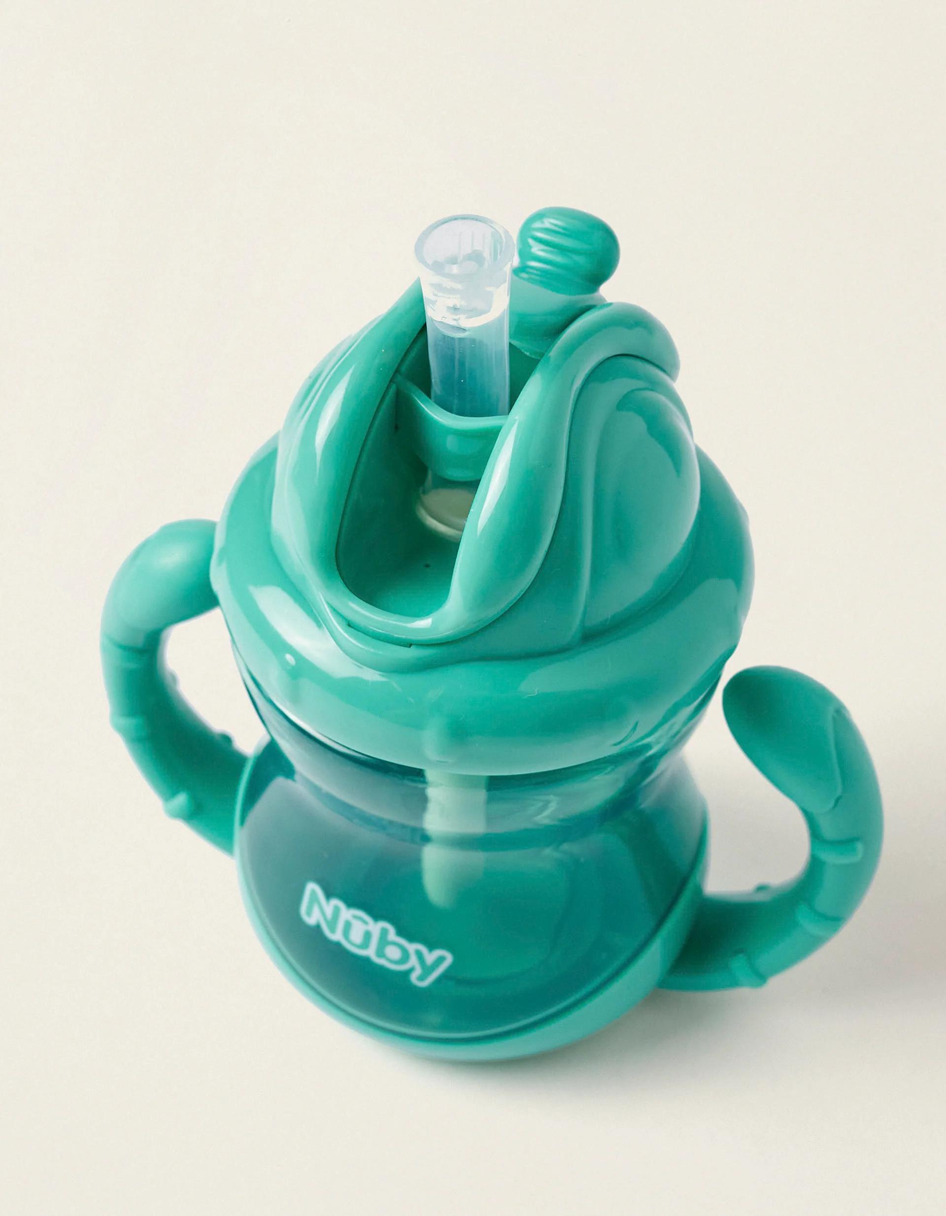 Copo De Aprendizagem Com Palha Green 240Ml Nuby 12M+